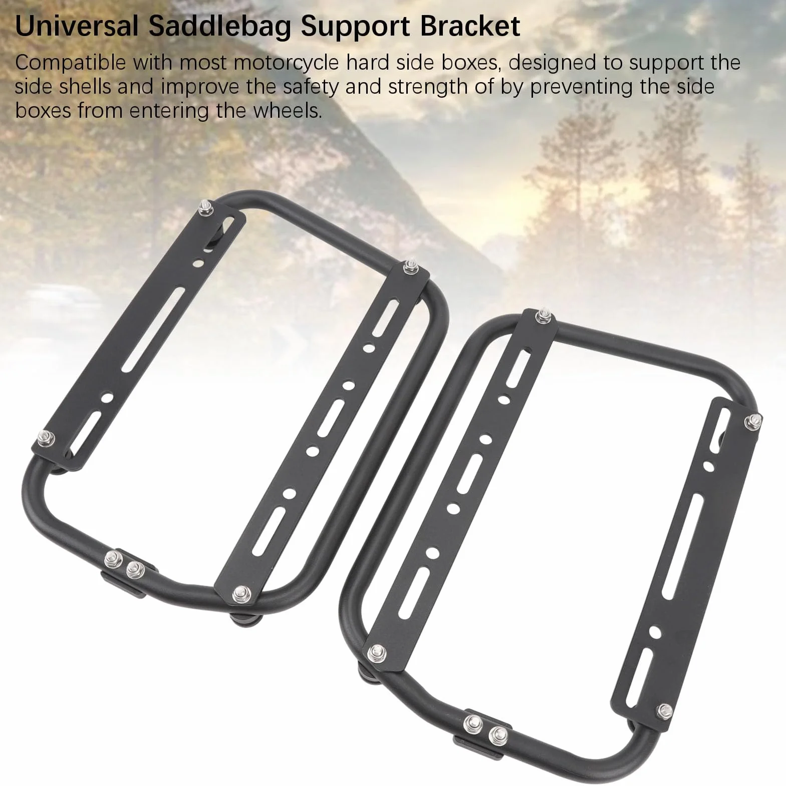 Soportes Laterales para Motocicleta, Barra de Soporte para alforjas de aleación de Aluminio con Alta Capacidad de Carga, Soportes universales de Transporte Lateral para alforjas