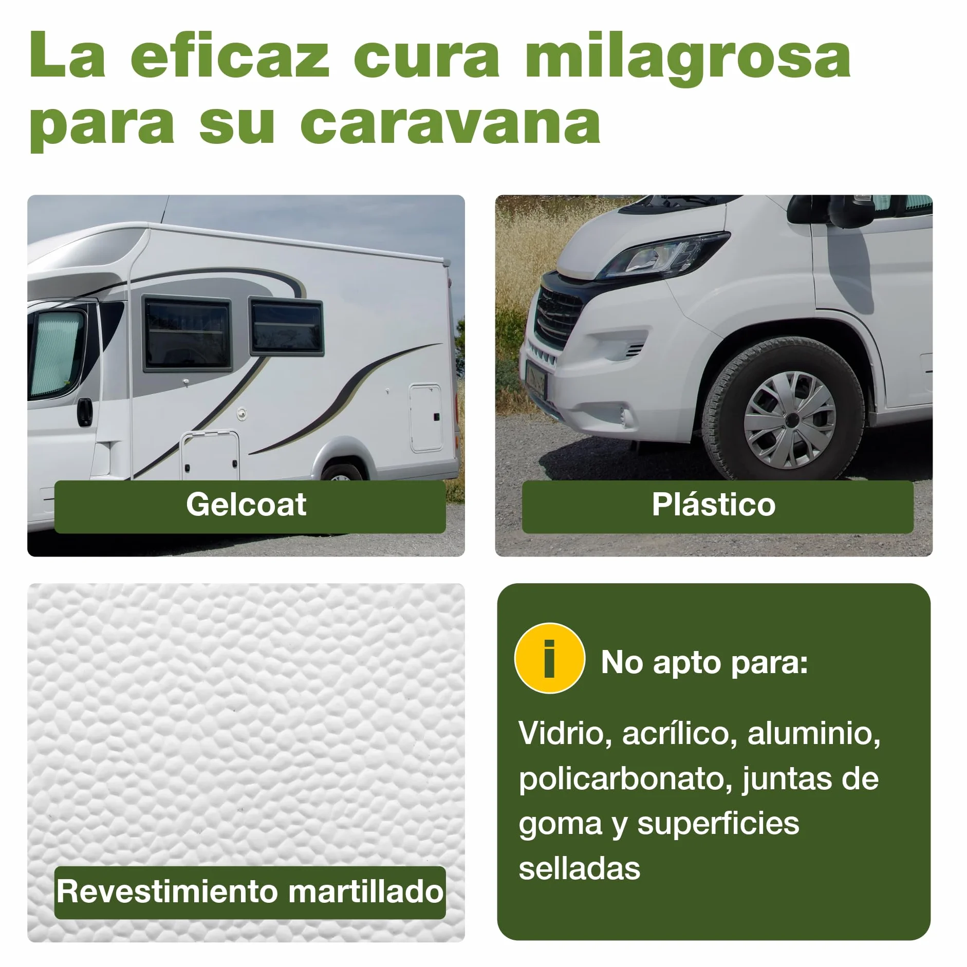 Bio-Chem - Quitamanchas de Lluvia 500ml + manopla microfibras para Parabrisas y Lunas de autocaravanas, caravanas y Coches - Producto Ideal para Lunas Durante Sus Vacaciones en Autocaravana