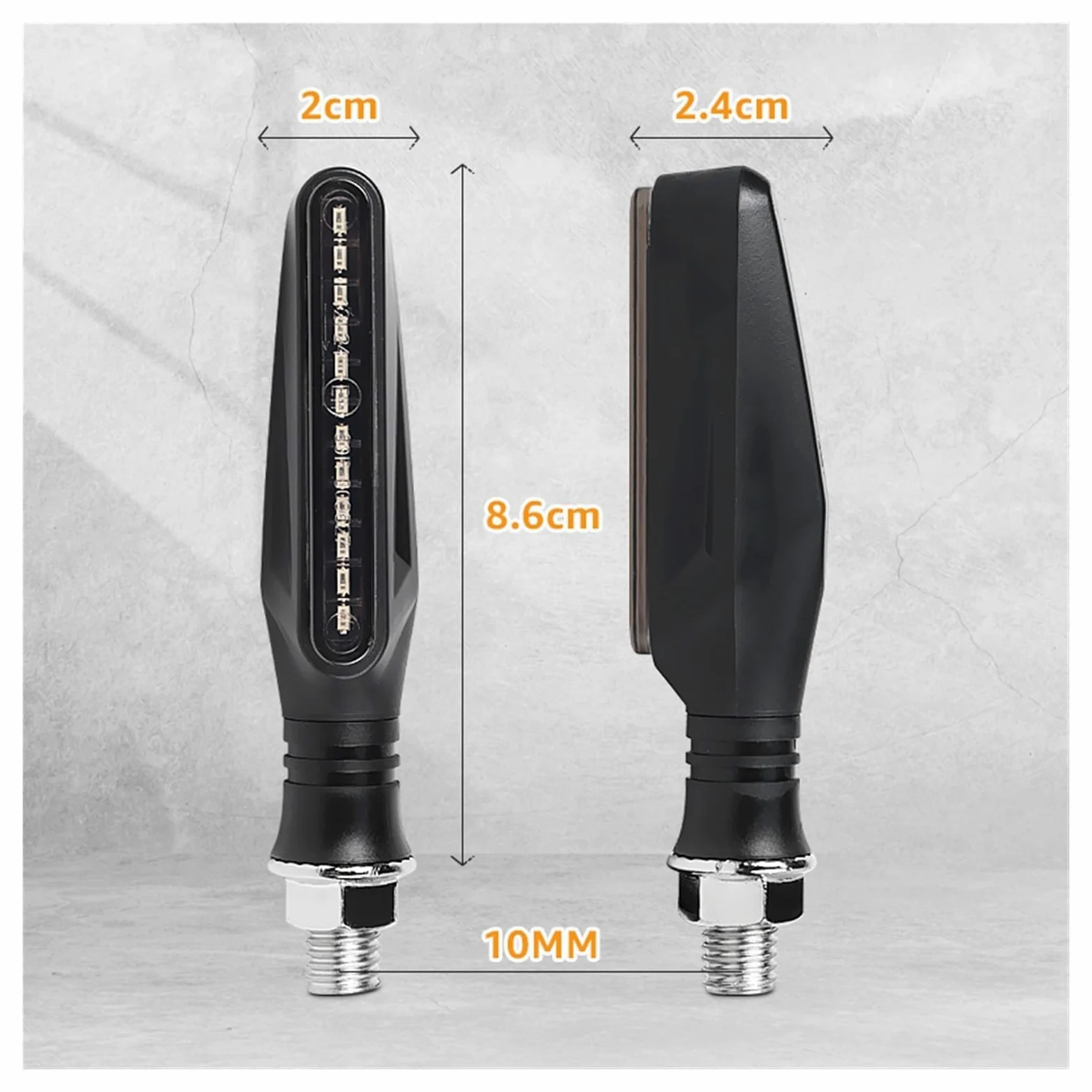 Indicadores de motocicleta Para HONDA Para Hornet 600 CB600F CB599 CB600 CBF600 Intermitente de motocicleta Luces de señalización LED para motocicleta 12led Intermitente Moto Flujo de agua