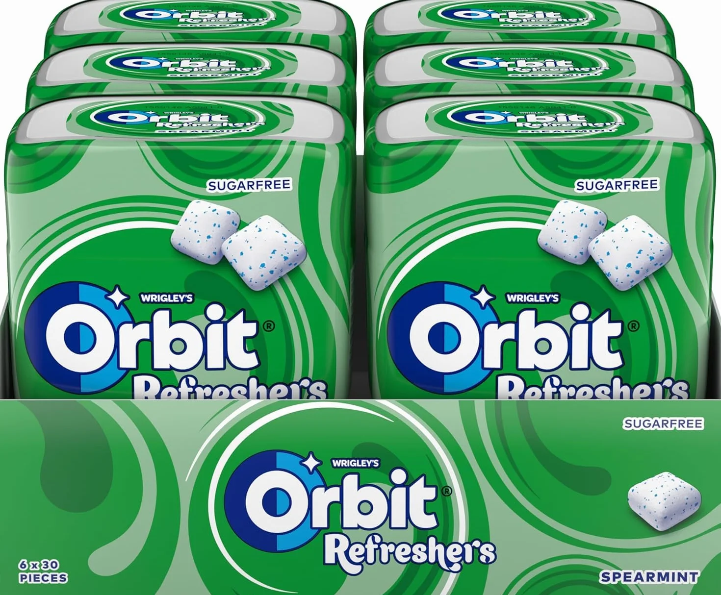 Orbit Refreshers Chicles Sin Azúcar Hierbabuena 6 x 30