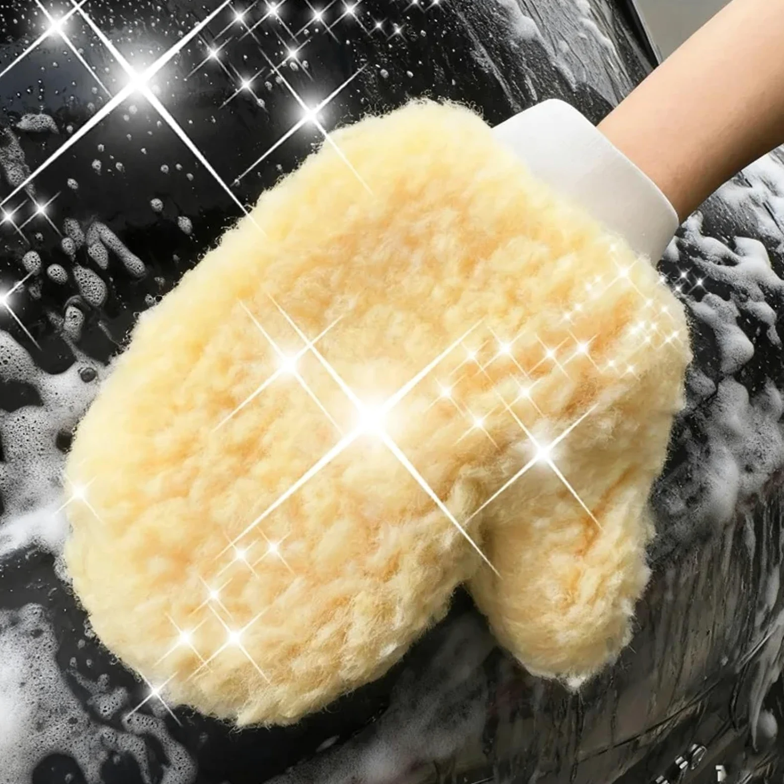 Guante Lavado Coche 5 Guantes creativos de Lana Suave con Forma Pata Oso for Lavado Coches, Limpieza Doble Cara, Herramienta y detallado