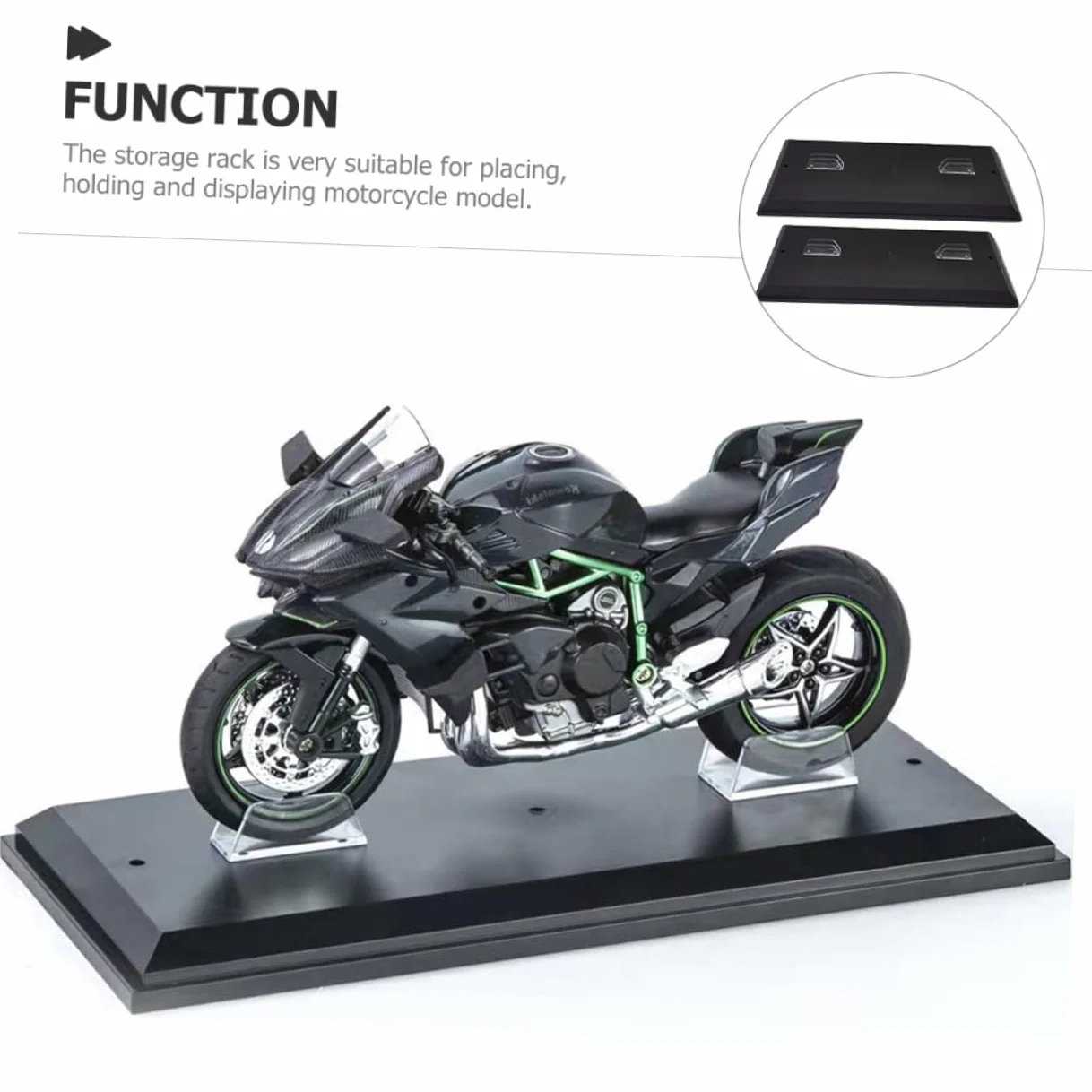 Soportes Para Maqueta De Motocicleta 1:12 Para Coleccionistas, Base De Exhibición Durable, Organizador De Almacenamiento Para Modelos De Motos En Hogar, Set De 2 Piezas