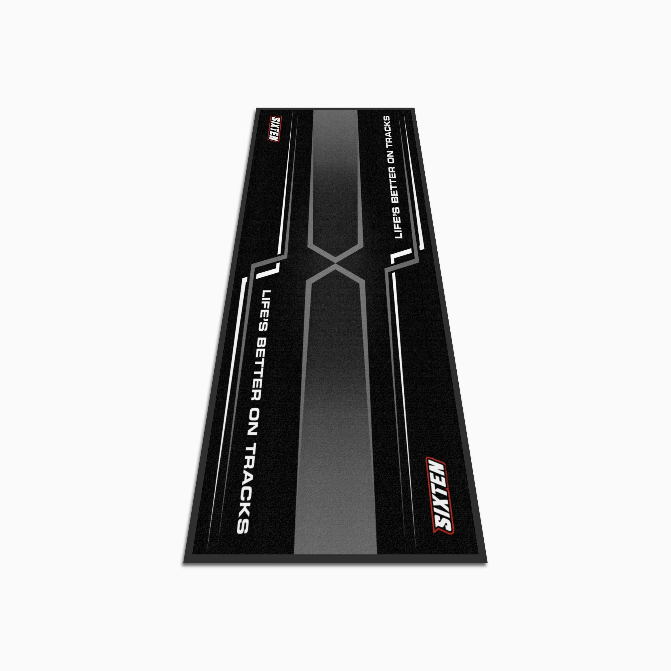 Alfombra de moto Fusion SIXTEN 95 x 240 – Alfombra ambiental para moto – para paddocks y garaje, lavable y ecológica, ideal como regalo para moto