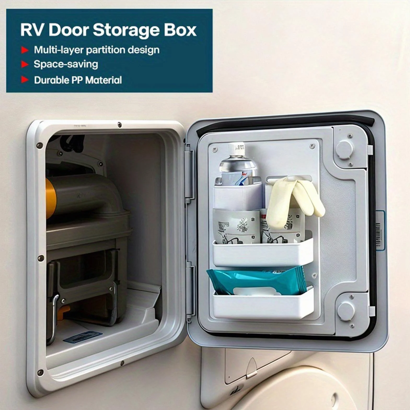 Organizador de Puerta para Autocaravanas, Estante Impermeable de Exhibición, Organizador de Almacenamiento para Ahorrar Espacio en Vehículos Recreativos, para Barco Casa Rodante Baño Viaje en