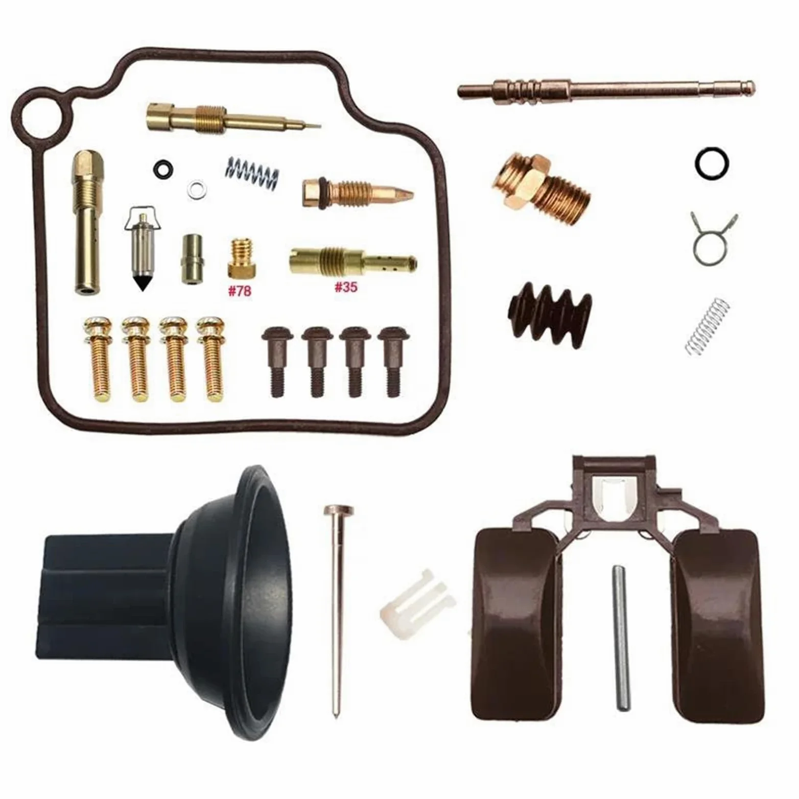 Kits De Reparación De Carburador De Motocicleta para Piaggio 125 BYQ125T Membrana Deslizante De Diafragma Piezas De Repuesto para Carburador Kit de reparación para carburador(Color 3)