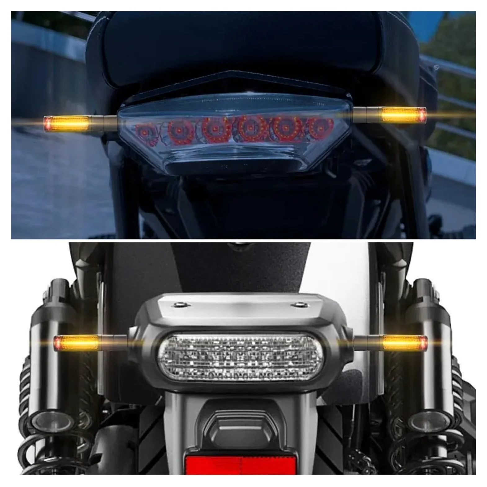 Luces LED De Señal De Giro Delanteras Y Traseras Universales M10 Luz De Freno Trasera Intermitentes DRL, Luces De Señal De Flujo De Agua 12V Luces direccionales