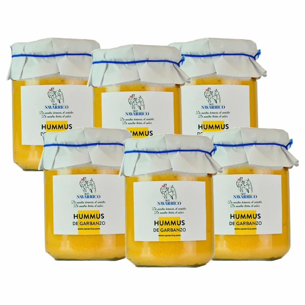 El Navarrico Hummus de Garbanzos Pack 6 x 400 g Vegano Natural