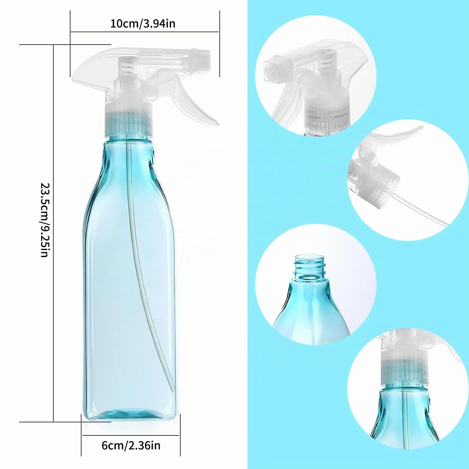 Botellas de Spray 450ml 2 Pzas Pulverizador de Agua para Plantas Plástico Recargable