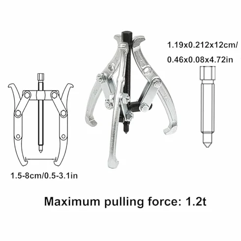 Juego de extractor de rodamientos de precisión, herramienta universal de extracción de rodamientos libremente extensible para bujes de inercia, poleas y bridas, herramienta esencial de mantenimiento