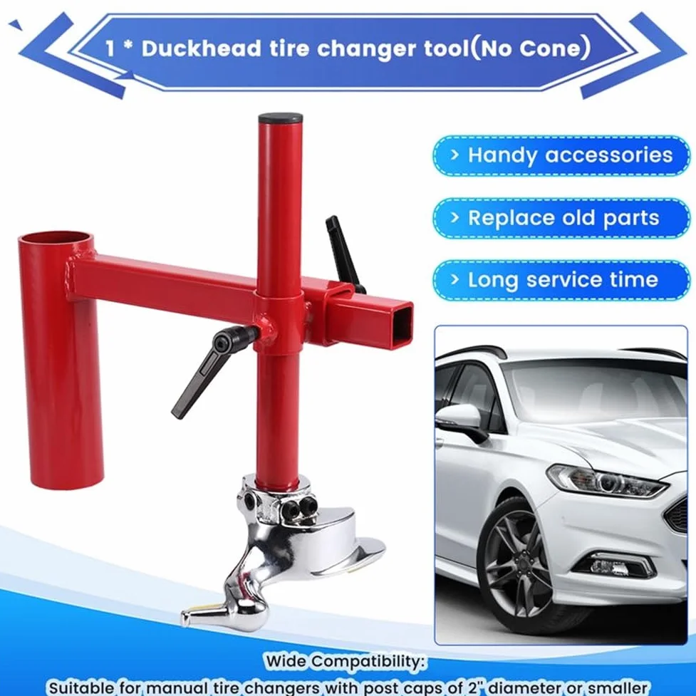 Kit Manual para Cambio de Neumáticos con Cabeza de Pato. Herramienta de Instalación de Neumáticos con Cabeza de Pato. Se Adapta A la Mayoría de los Neumáticos de Coche (Sin Conos).