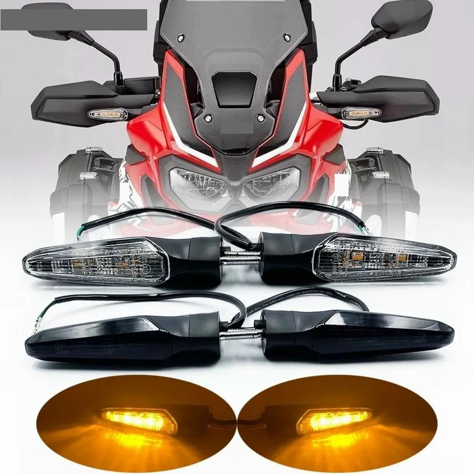 Indicadores de motocicleta Luces De Señalización Para Motocicletas Para África Para Twin CRF1000L (2015-2017)(Clear 7V)
