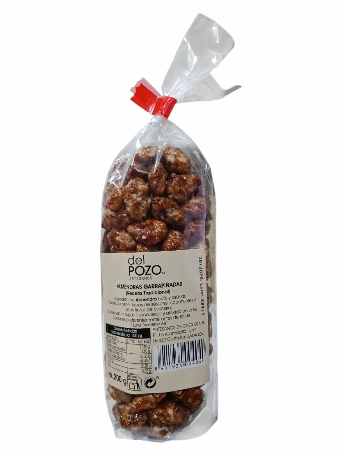 Del Pozo Almendras Garrapiñadas 200 g – Almendras Seleccionadas con Azúcar Caramelizada – Frutos Secos Dulces