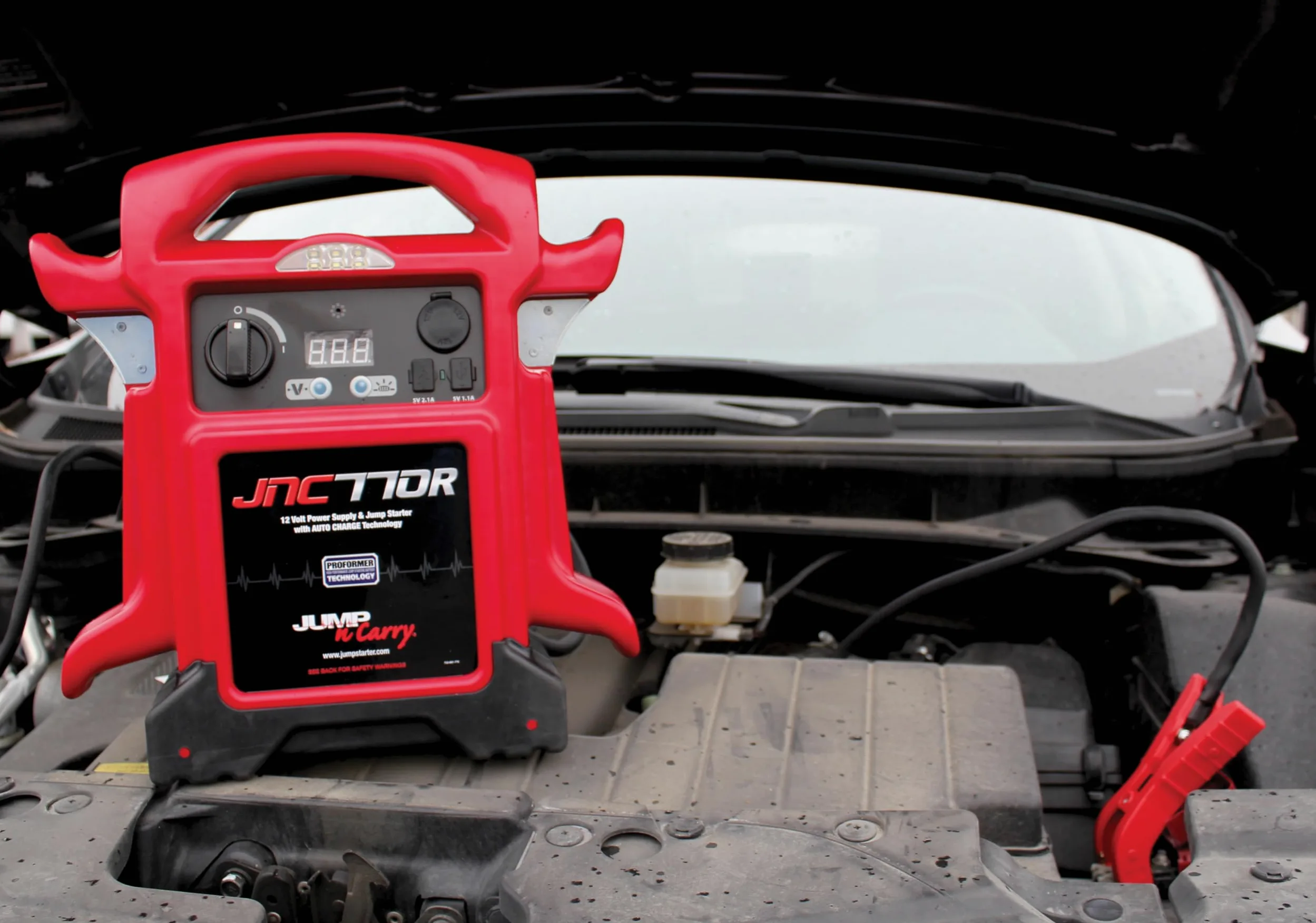 Jump-N-Carry JNC770R 1700 Peak Amp Premium 12-Volt Jump Starter - Red