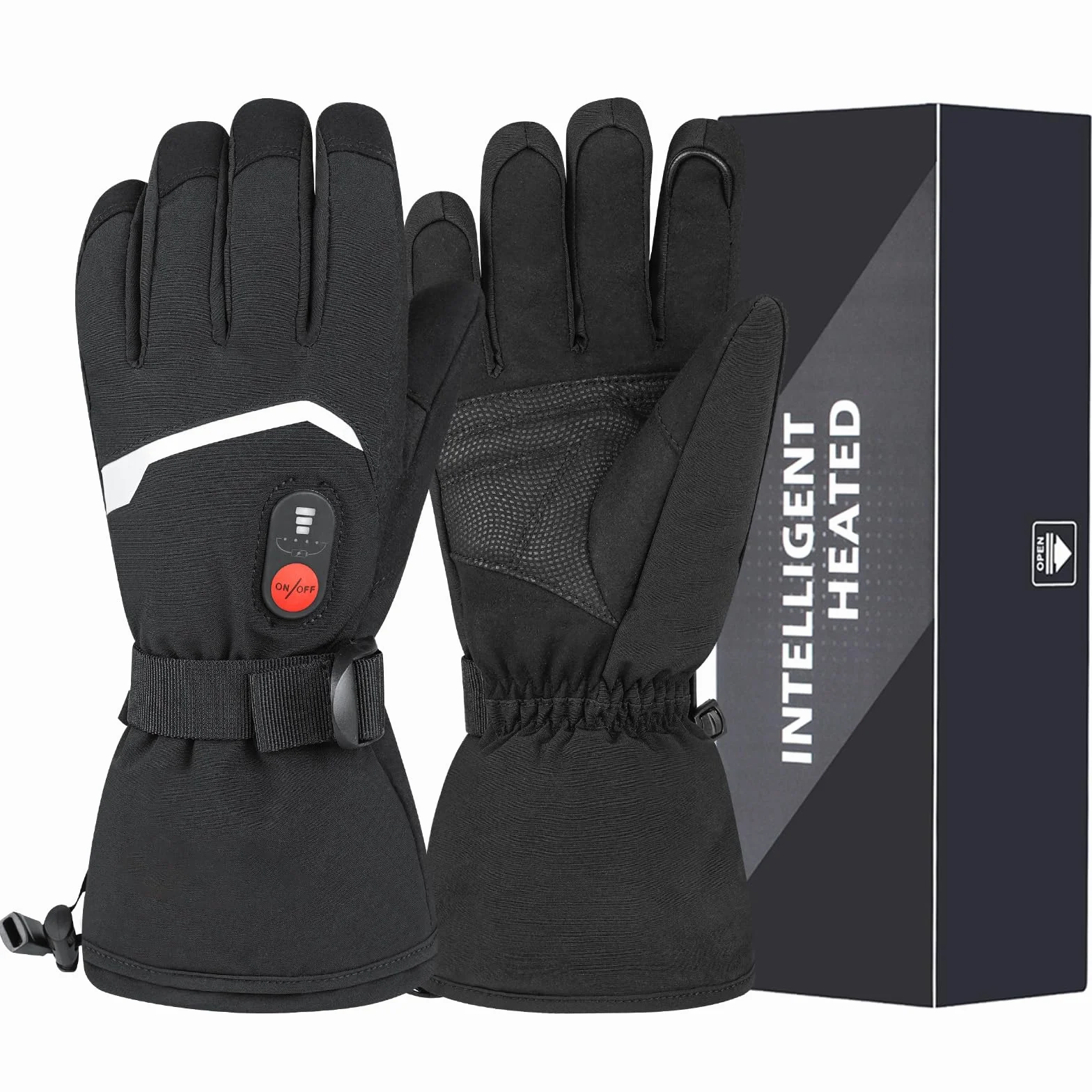 Guantes Calefactables Moto, Guantes Tactiles con Batería 7.4v 2200mah para Hombres y Mujeres Guantes Termicos al Aire Libre Esquí Motociclismo Pesca Senderismo Prevenir Artritis Enfermedad de Raynaud