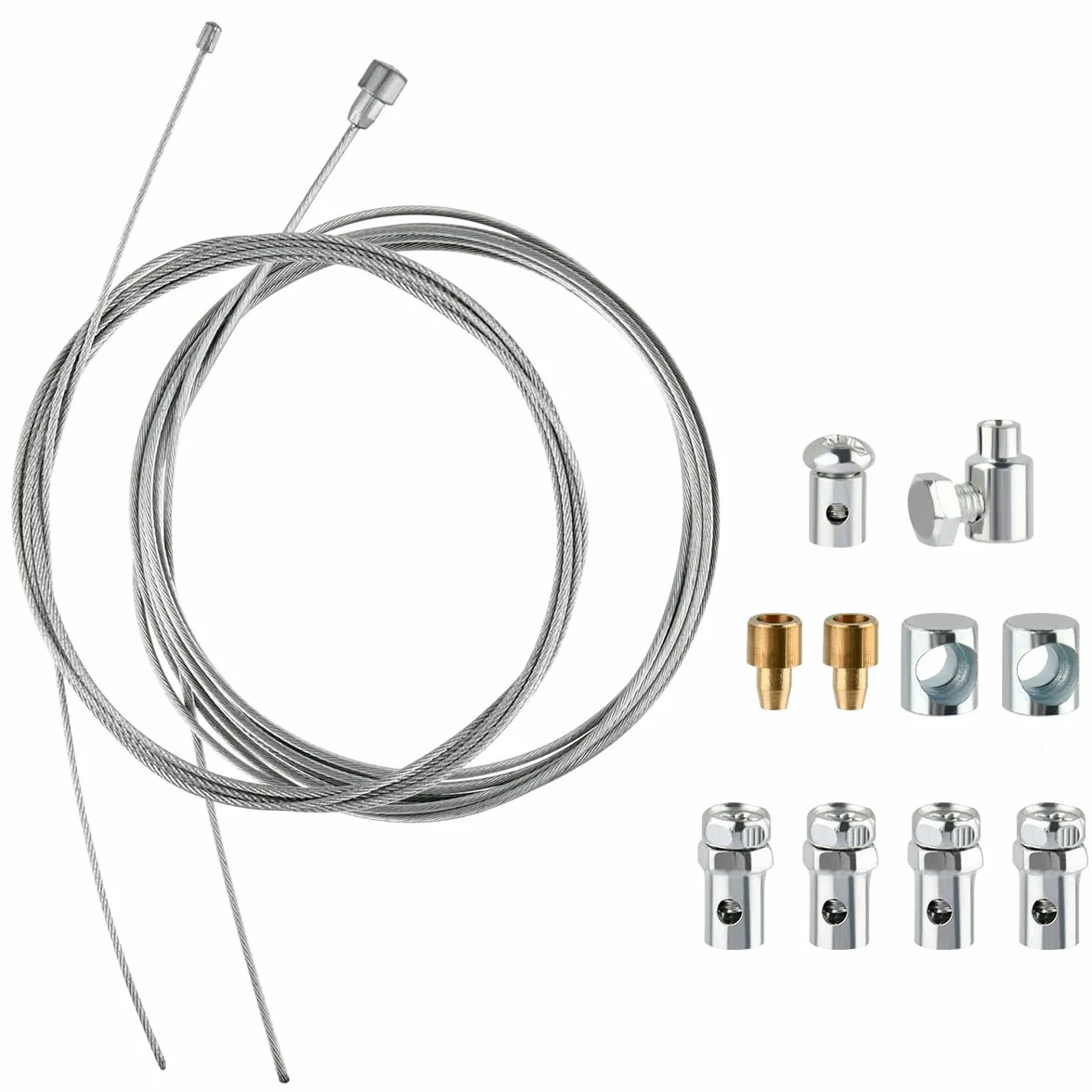 4M Cables de Freno para Moto con 9 Junta Roscada,Ø1.5mm Ø1.1mm Cable de Freno o Embrague Universal,Cables de Embrague para Moto y Cross,Kit de Reparación de Cable,Cable de Freno para Moto