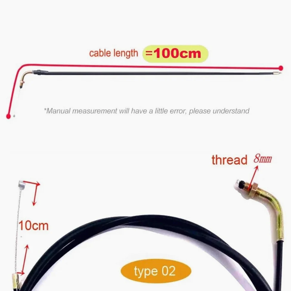 Cable del acelerador Línea para motocicleta Pit Bike ATV de Para 50cc, 70cc, 90cc, 110cc, 125cc, 150cc, 200cc