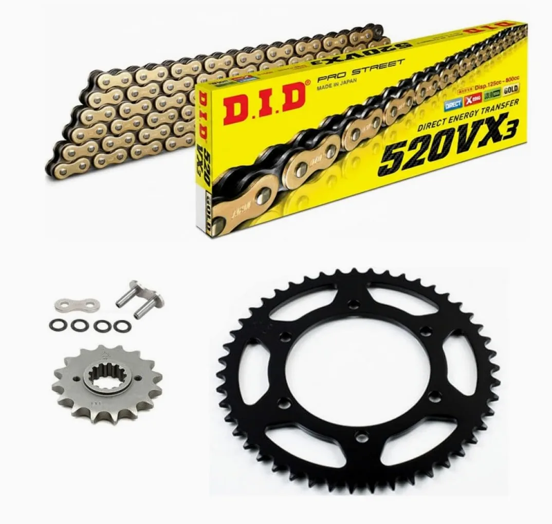 KIT CONVERSION DID 520 DE TRANSMISION CADENA PIÑON CORONA YAMÁHA YZF-R6 R6R 2006-2024