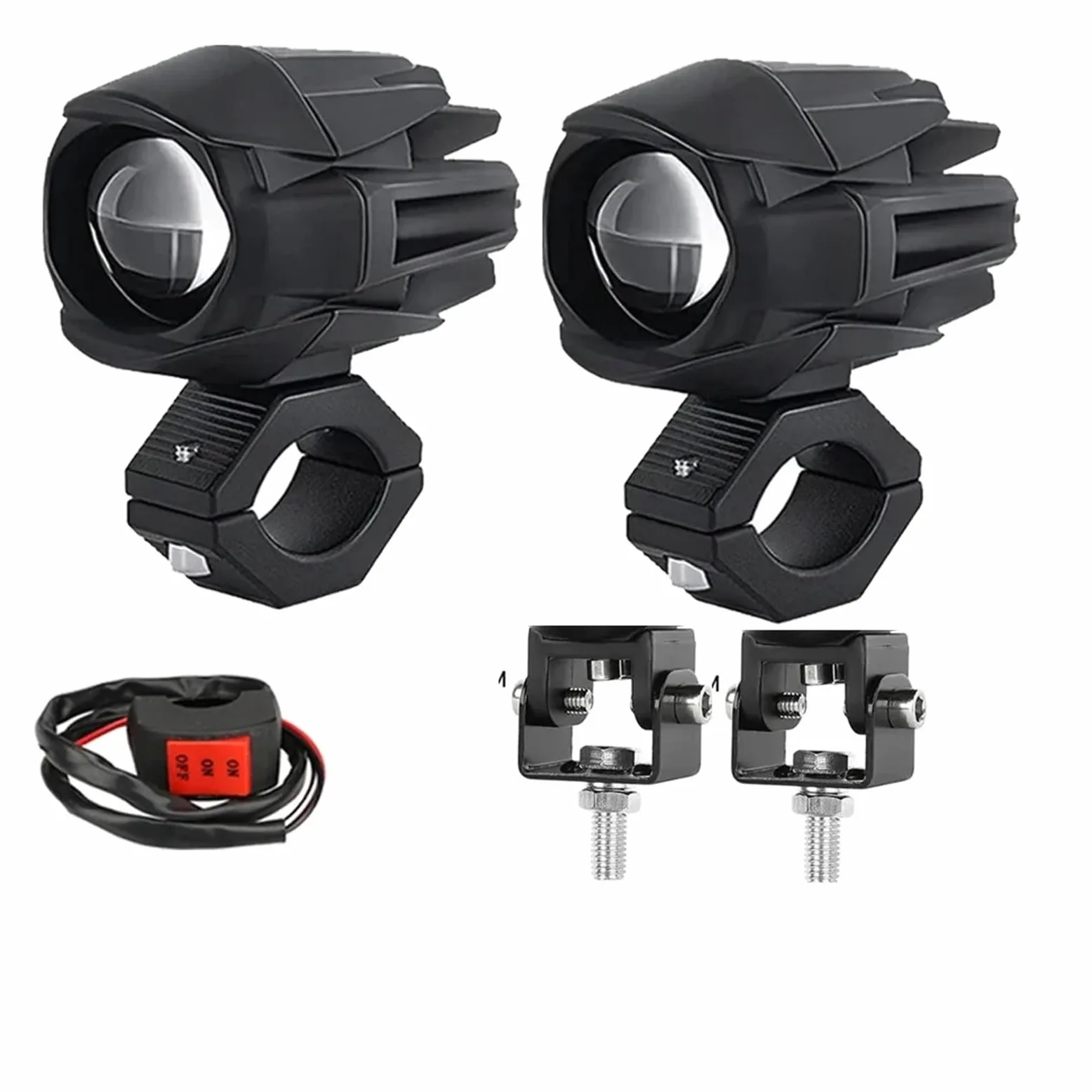 KWEZ Faro Compatible Faros Para SUV ATV12D | Focos LED auxiliares para motocicleta, faros antiniebla, intermitentes(P3 2 PCS Light)