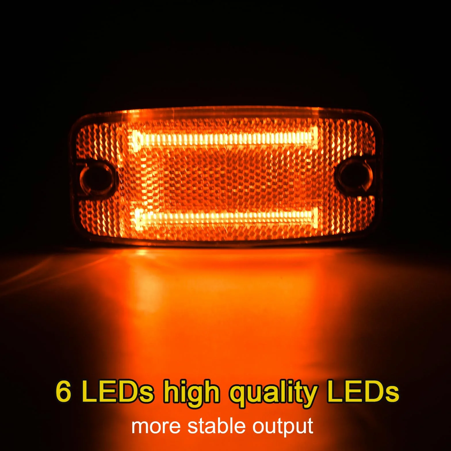 2 Luz de delimitación lateral LED 12V/24V Lámpara Lateral del Remolque Advertencia amarillo para la Caravana de RV
