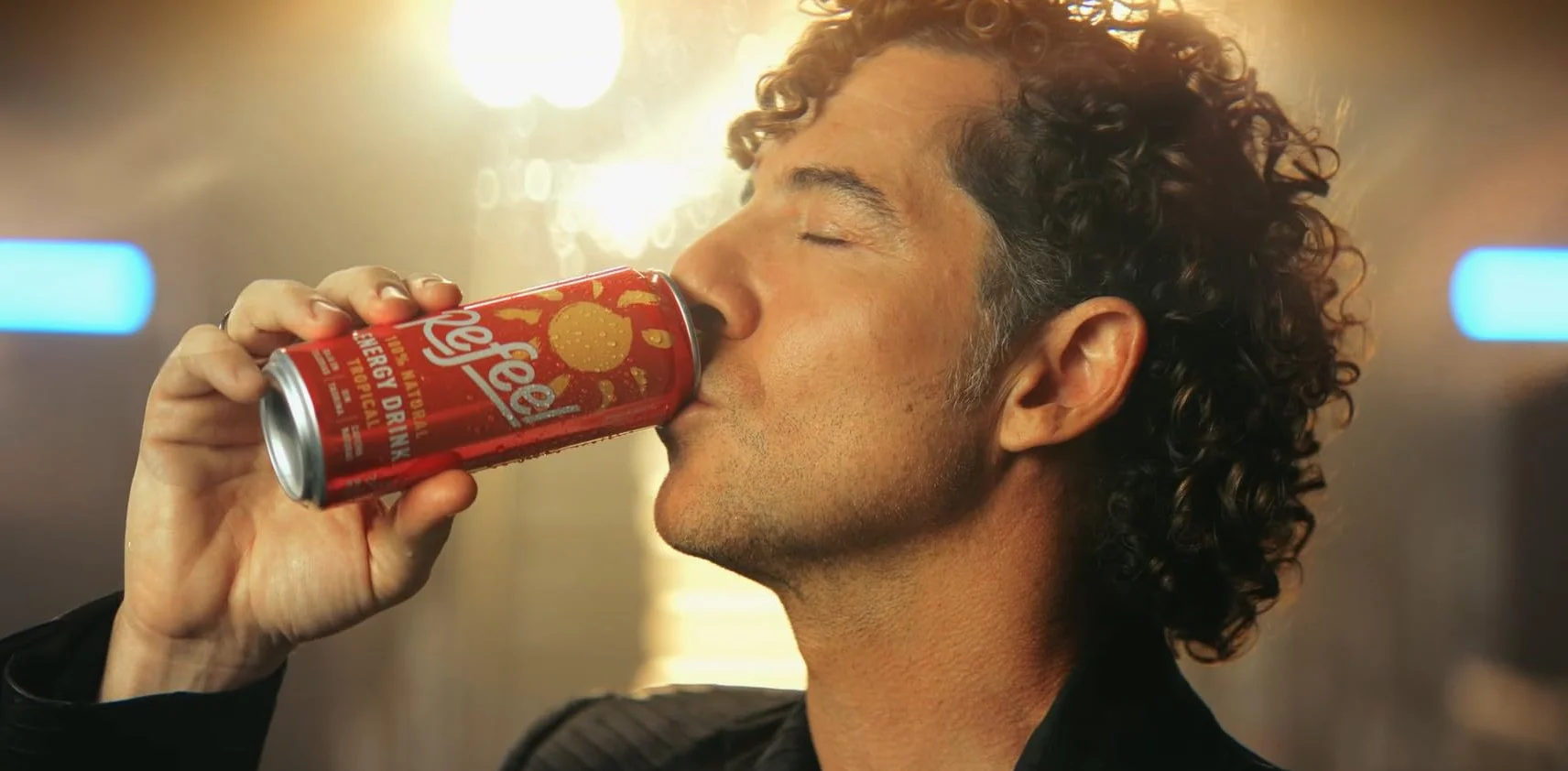 Refeel Bebida Energética Natural con Cafeína Vegetal, Mango y Piña, Baja en Calorías – Pack 24 Latas 33cl