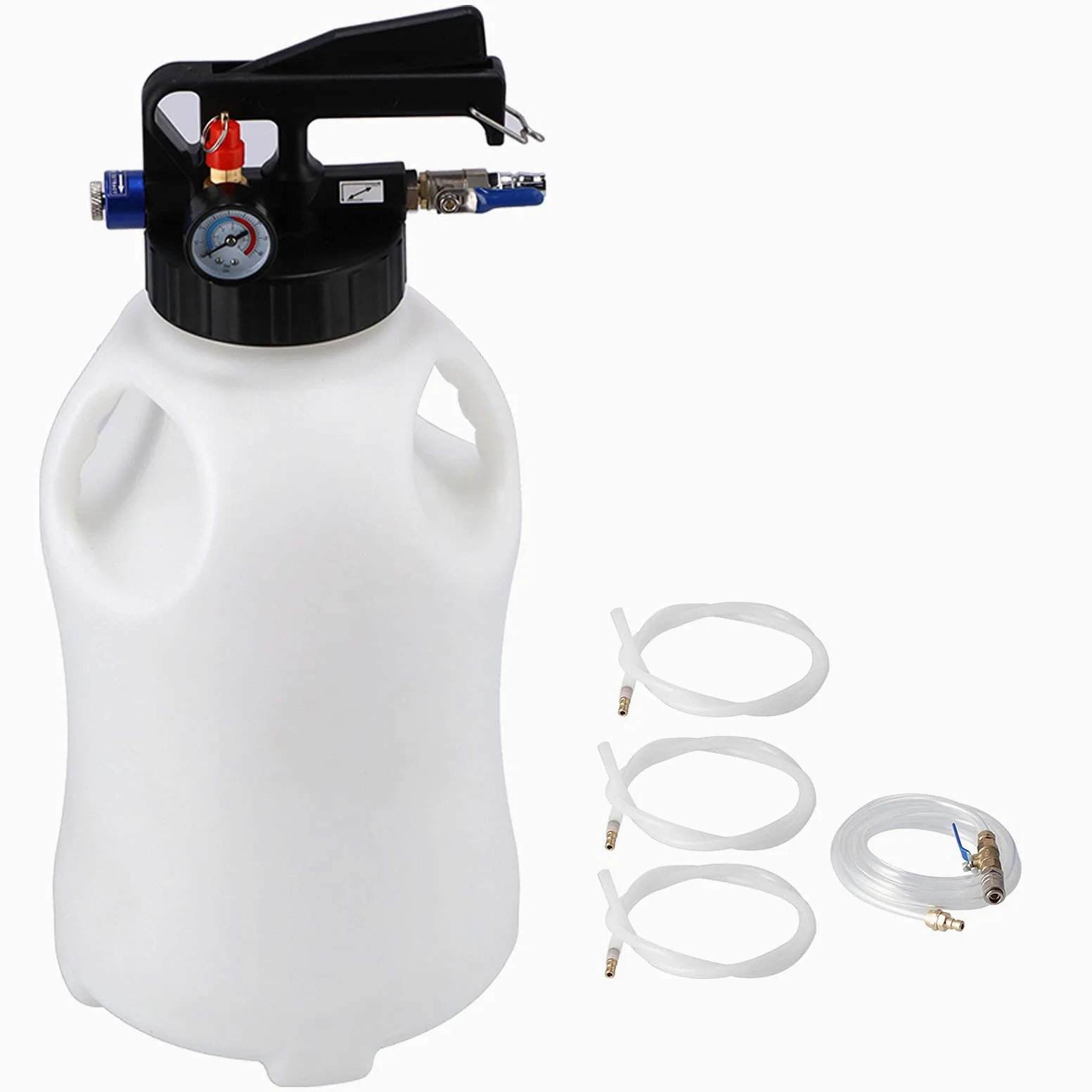 aqxreight Dispensador de Llenado de Aceite de Transmisión Automática Neumática de 10L, Kit de Herramientas de de Aceite de Motor, Hierro ABS Adecuado para Varios Vehículos