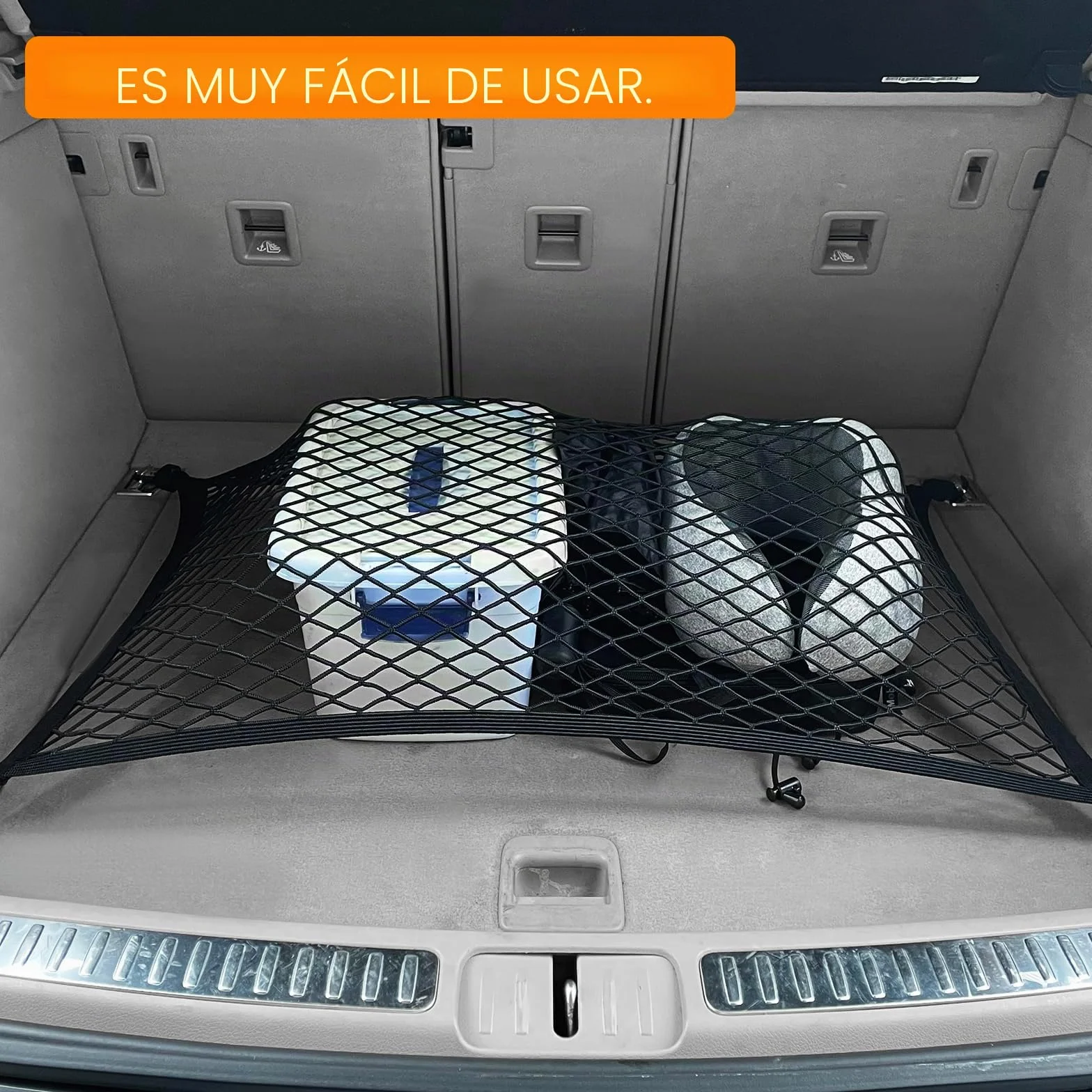 Fousenuk Red Grande para Maletero de Coche, Separadora con 4 Ganchos 80×60cm Puede Extender a 160×120cm Almacenamiento Fija, para SUV, Van, Carro Automóviles, Universal