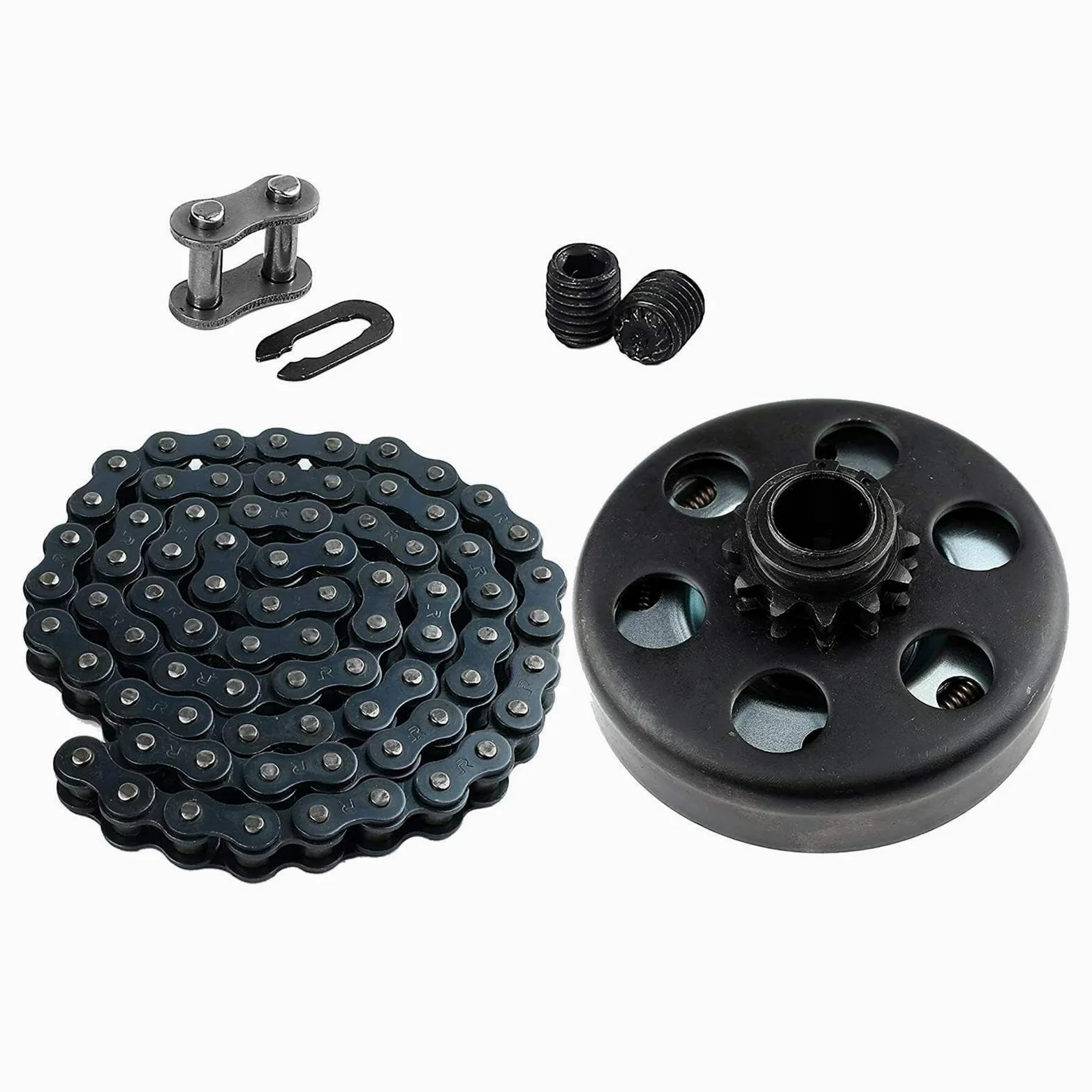 Juego de discos de embrague Ajuste para Mini bicicleta motor embrague Kit eje 12T piñón acero duradero Embrague Asamblea