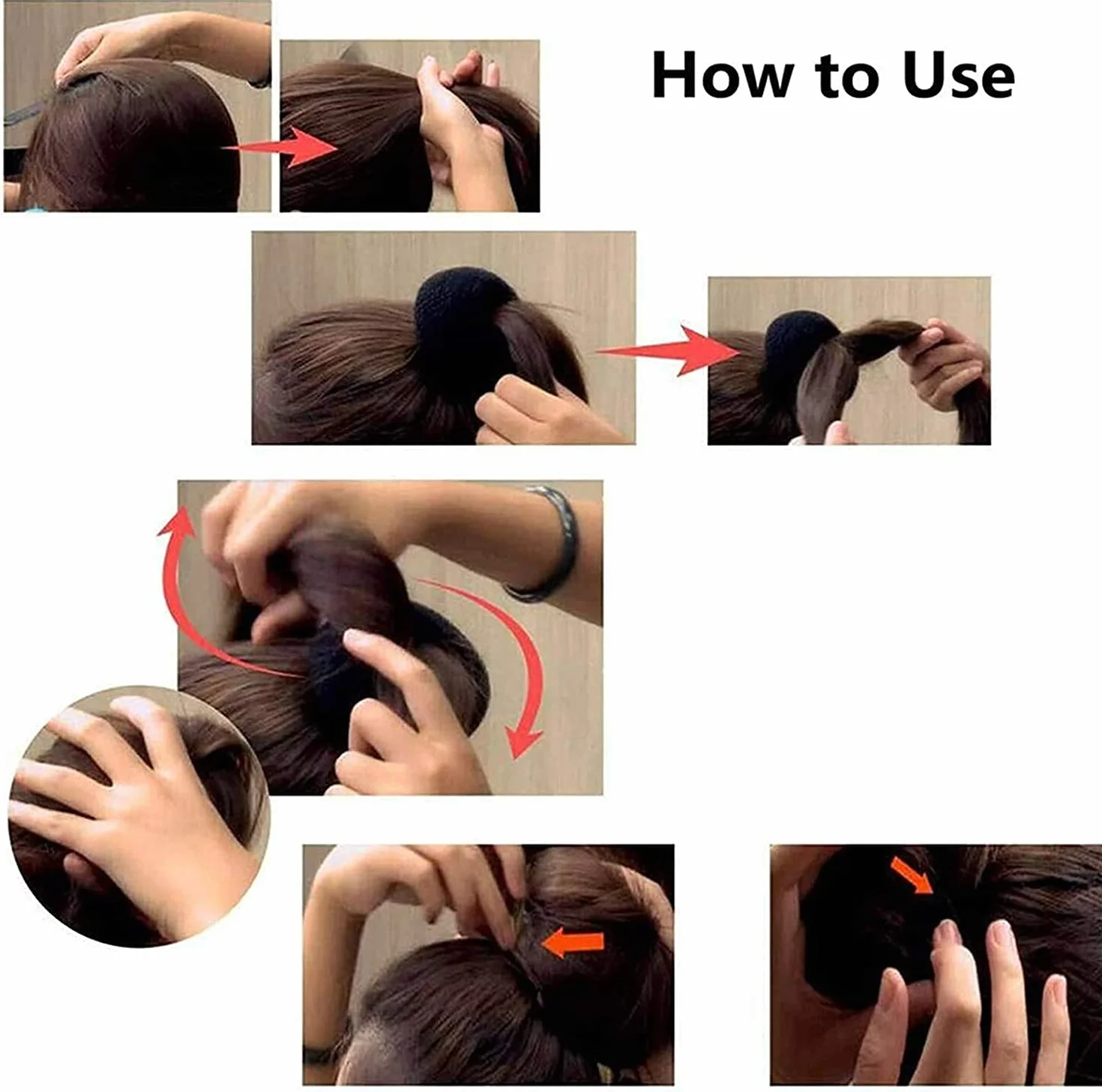 Donut Hair Bun Maker Set 4 Pcs Hair Bun Shaper for Women Girls