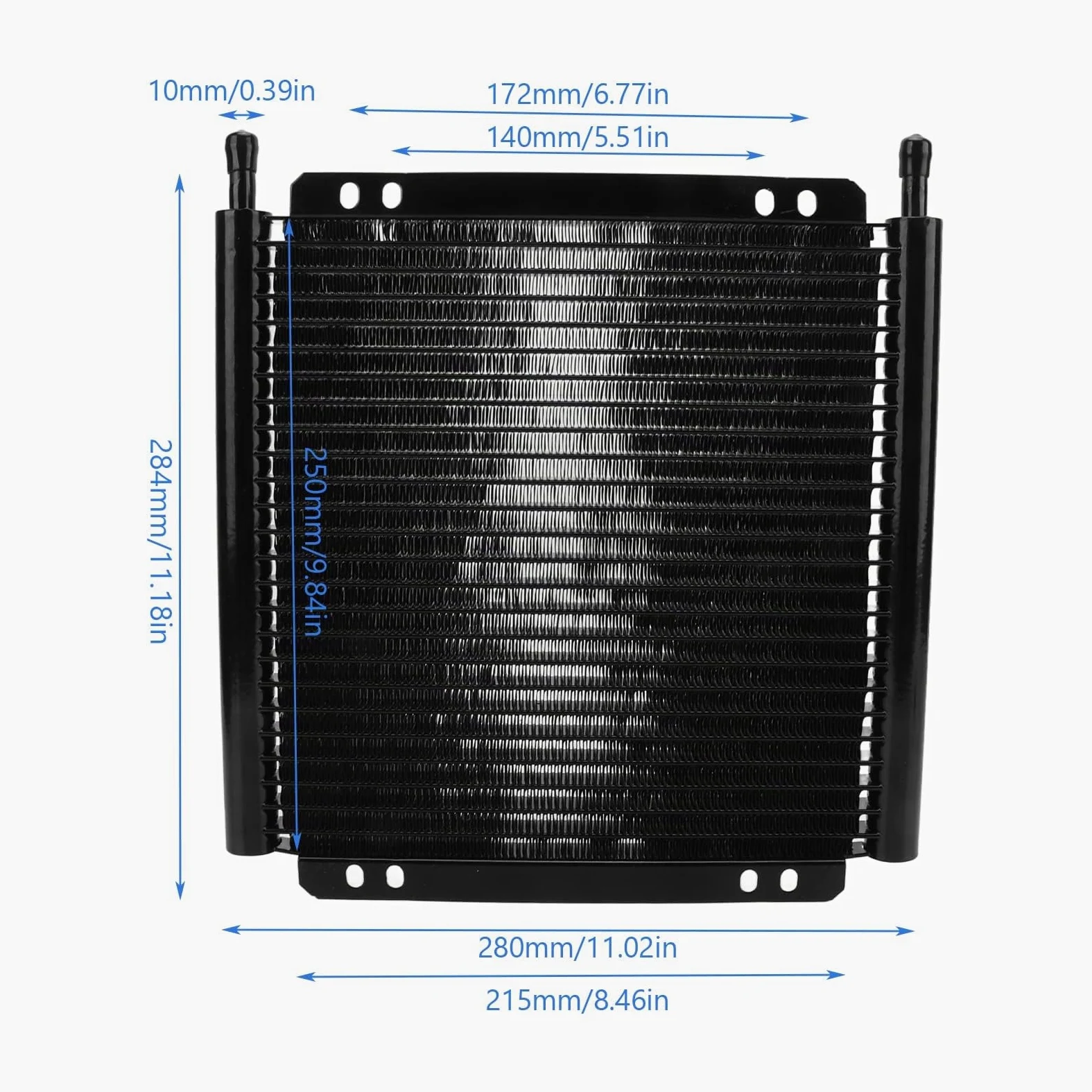 Enfriador de Transmisión de Alto Rendimiento, Enfriador de Aceite de Transmisión, Enfriador de Aceite de Transmisión de Repuesto, Aleación de Aluminio, 26 Filas, Radiador Negro