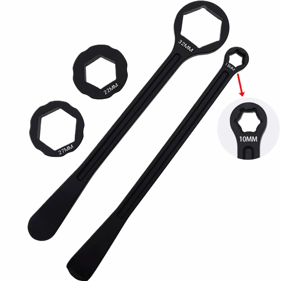 Herramienta Universal para neumáticos de Motocross, Palanca, Cuchara, Llave para Eje, Cambio de neumáticos Compatible con de Motocicleta EXC CRF YZ(Black Tire Lever)