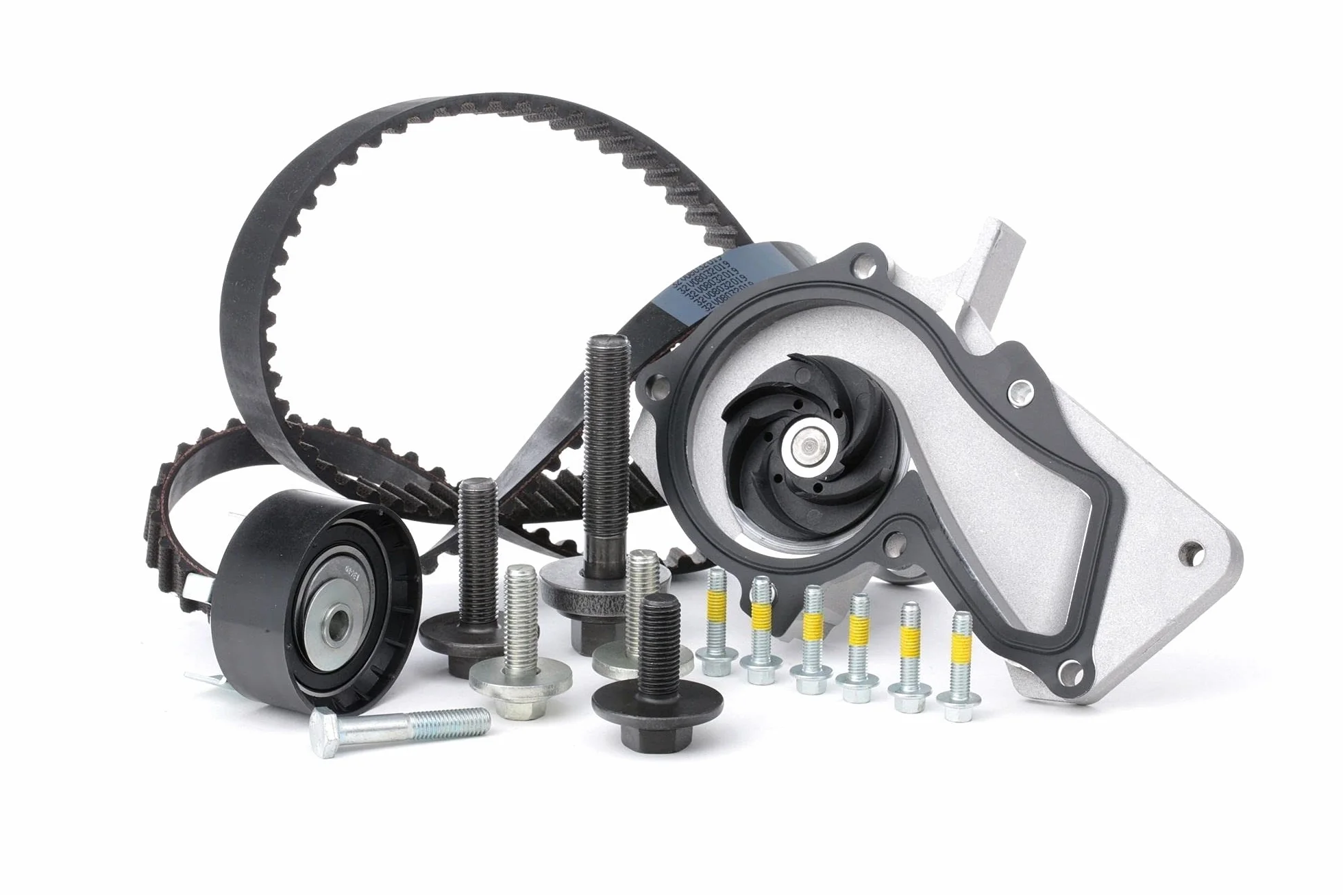 INA 530 0495 30 Bomba de agua + kit de correa de distribución 27 mm Compatible con FORD Fiesta Mk6 Hatchback CB1, CCN, JA8, JR8 MONDEO IV Turnier BA7 FOCUS III Turnier C-Max II DXA/CB7, DXA/CEU, VOLVO