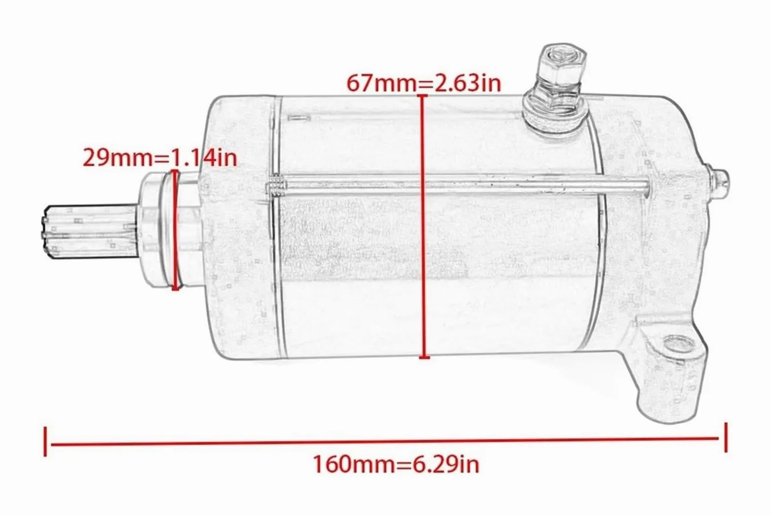 Motor Generador para YFM700 para YXM700 para YXC700 para YXR700F 2006-2018 Motor De Arranque Eléctrico Motor De Arranque 1S3-81890-00 2MB-H1890-00