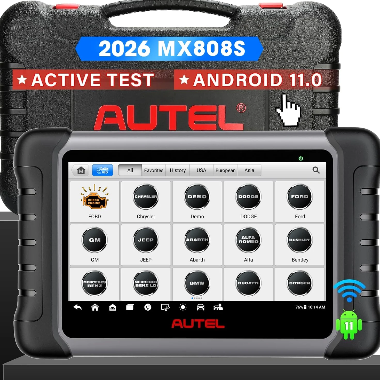 Autel MaxiCheck MX808S Diagnosis Coche Multimarca: 2026 Más Reciente Que MK808S MK808BT Pro, Maquina Diagnosis Coche como MK900 MX900 MK900BT, 3K+ Pruebas Activas, 28+ Restablecimientos, Todo Sistema