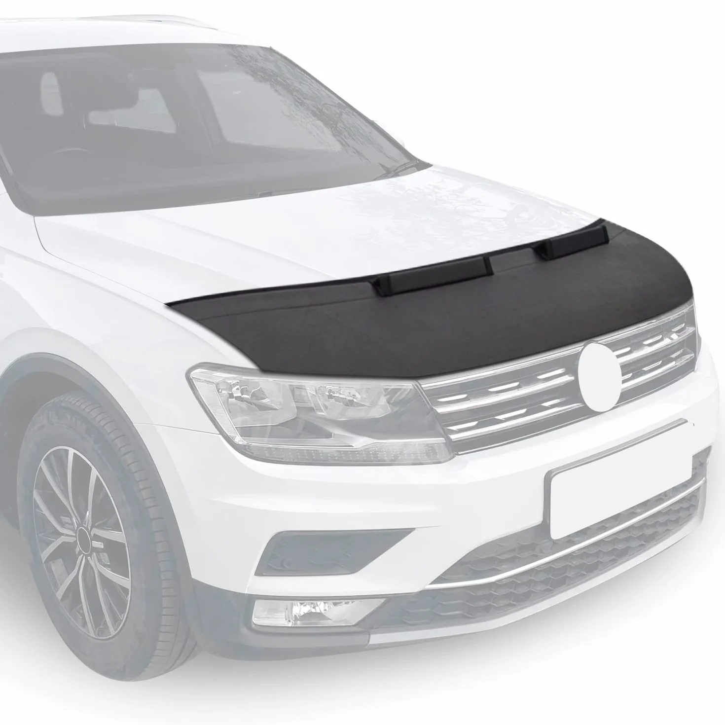 Haubenbra Steinschlagschutz Bonnet Bra Compatible con Audi Q3 8U 2011-2018 Negro Halb