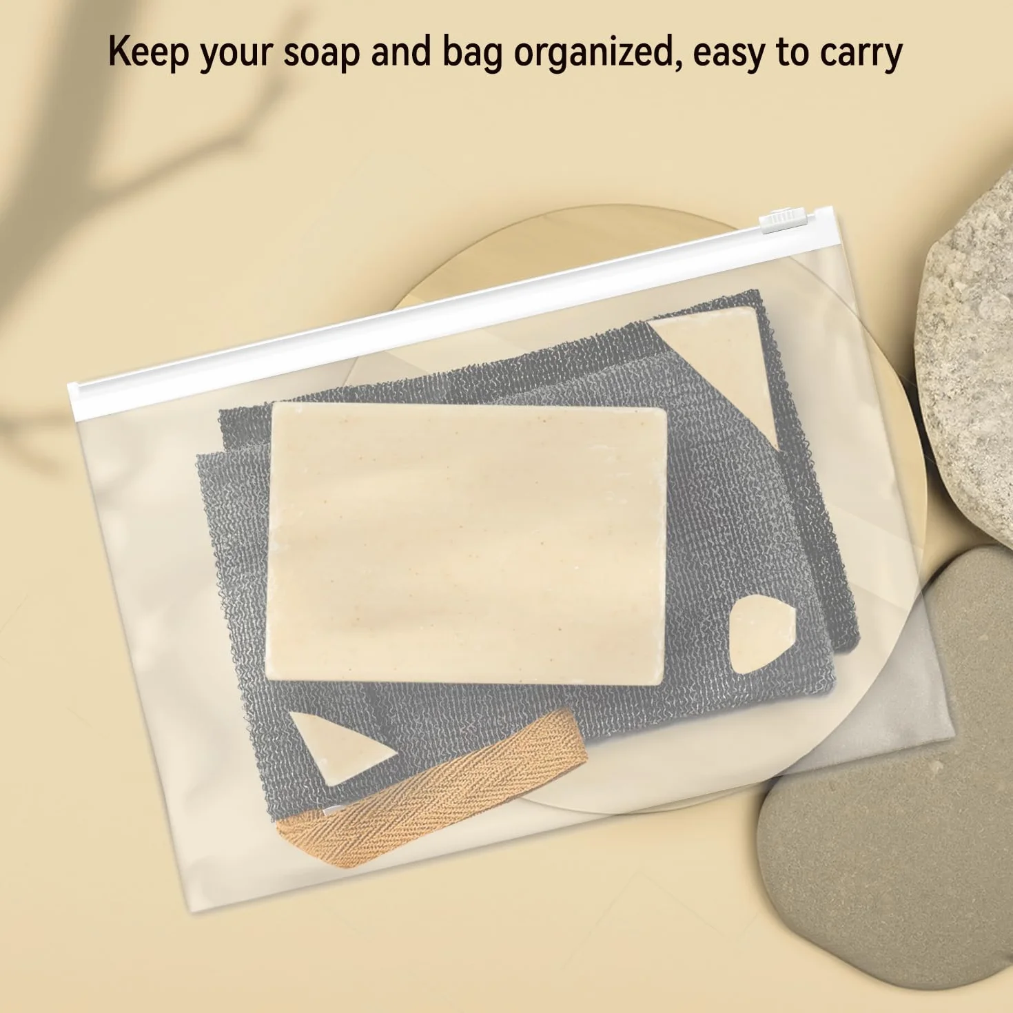 Bolsas exfoliantes corporales de nylon para jabón, espuma y secado, 2 unidades