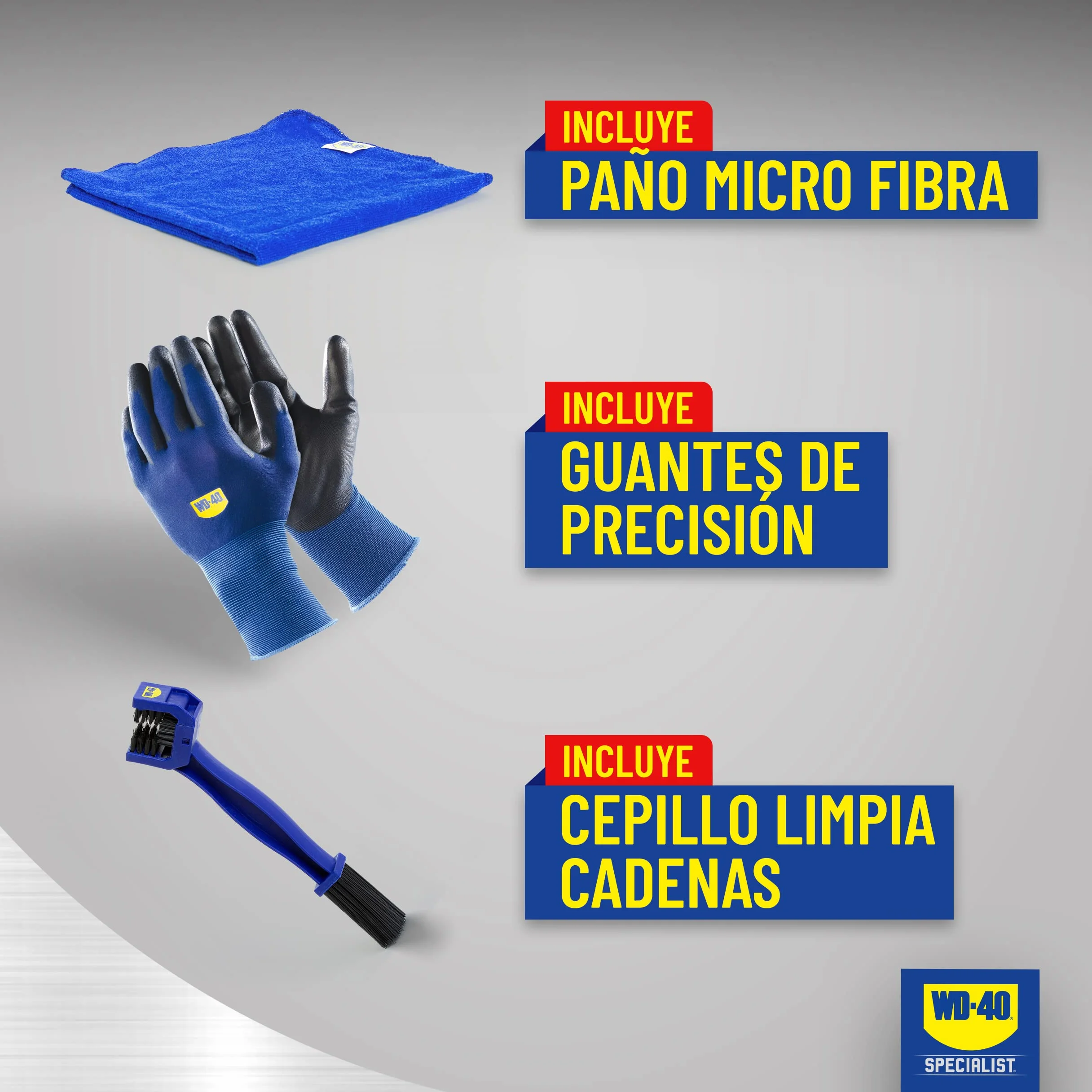 WD-40 Specialist Kit Cadena Motorbike Seco Completo