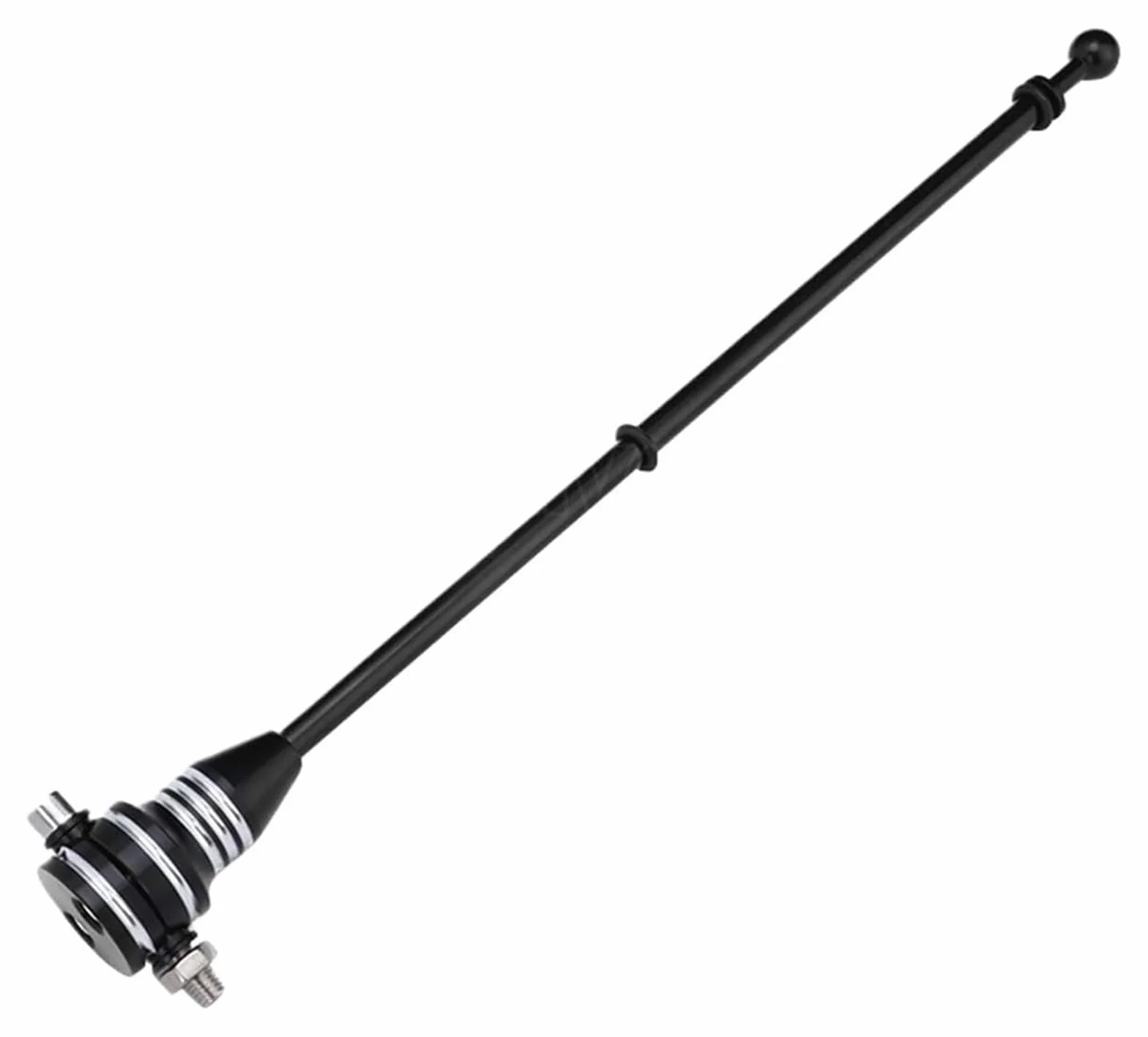 Portaequipajes for mástil de Bandera de Motocicleta, Estante for Bandera con Base Ajustable, Compatible con Sportster XL883 Touring FLHT Road King Glide (Negro)(Black)