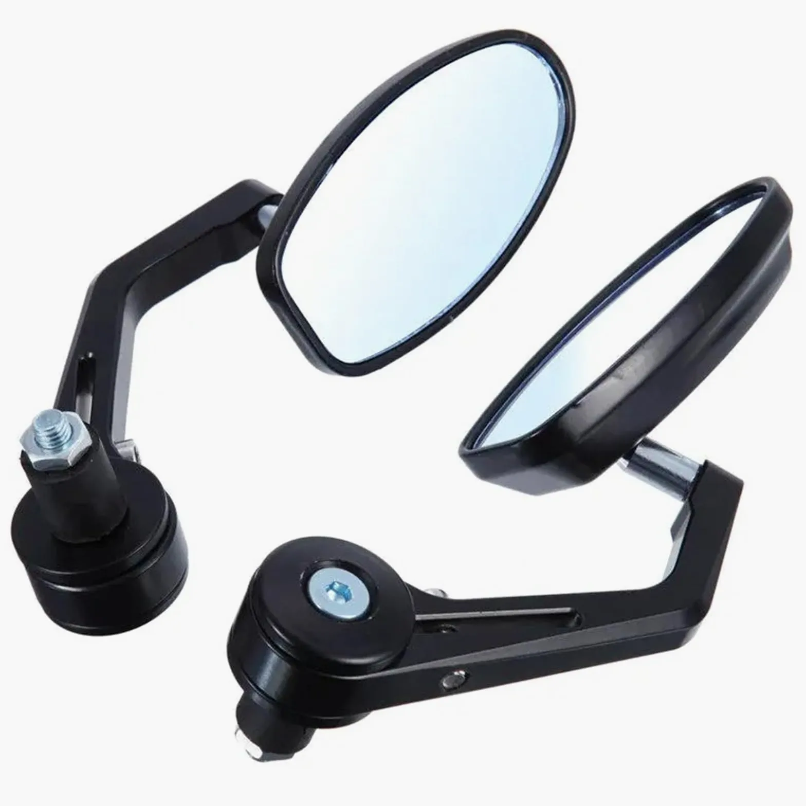 Retrovisor manillar scooter Espejos Retrovisores Laterales Con Extremo De Barra Mango 7/8 "para Bobber, Motocicleta Universal