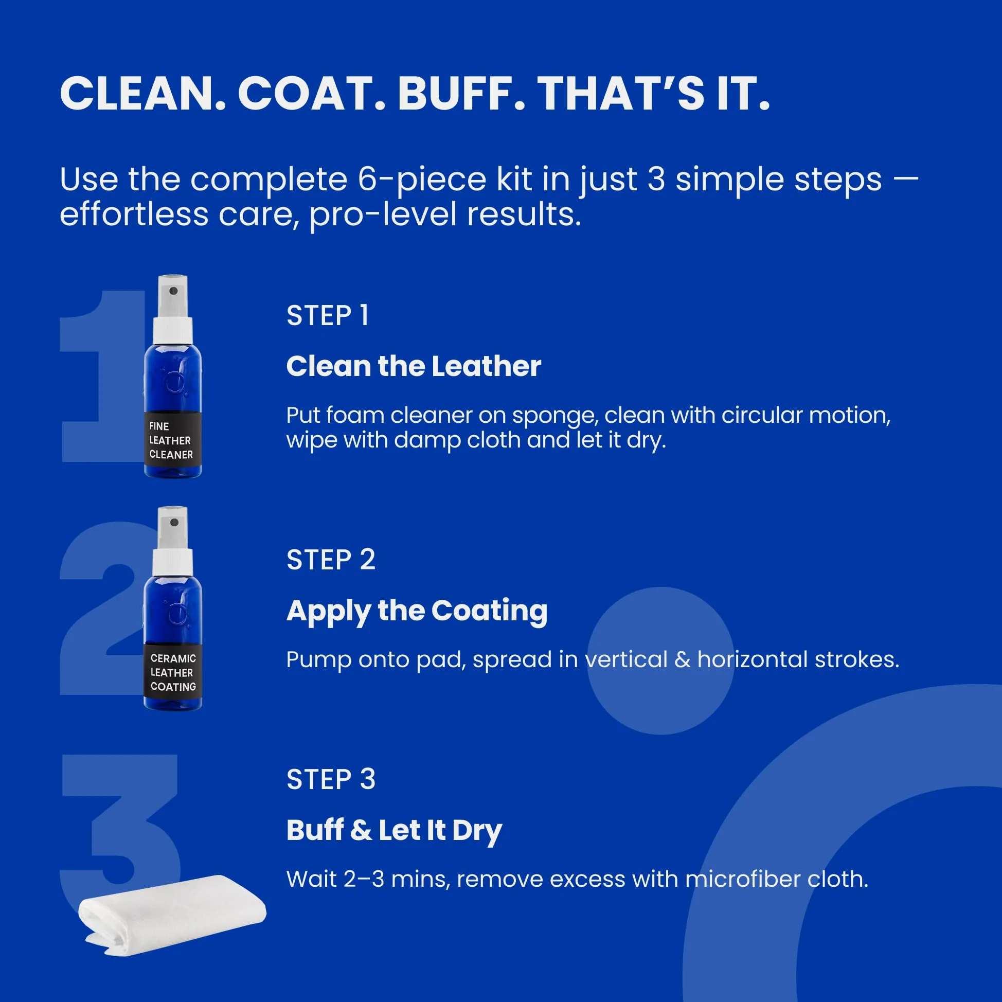 Kit de limpiador de cuero y revestimiento de cerámica: protector de cuero de larga duración para cuero vegano Tesla, asientos de coche, muebles y zapatos, escudo universal de nano cerámica