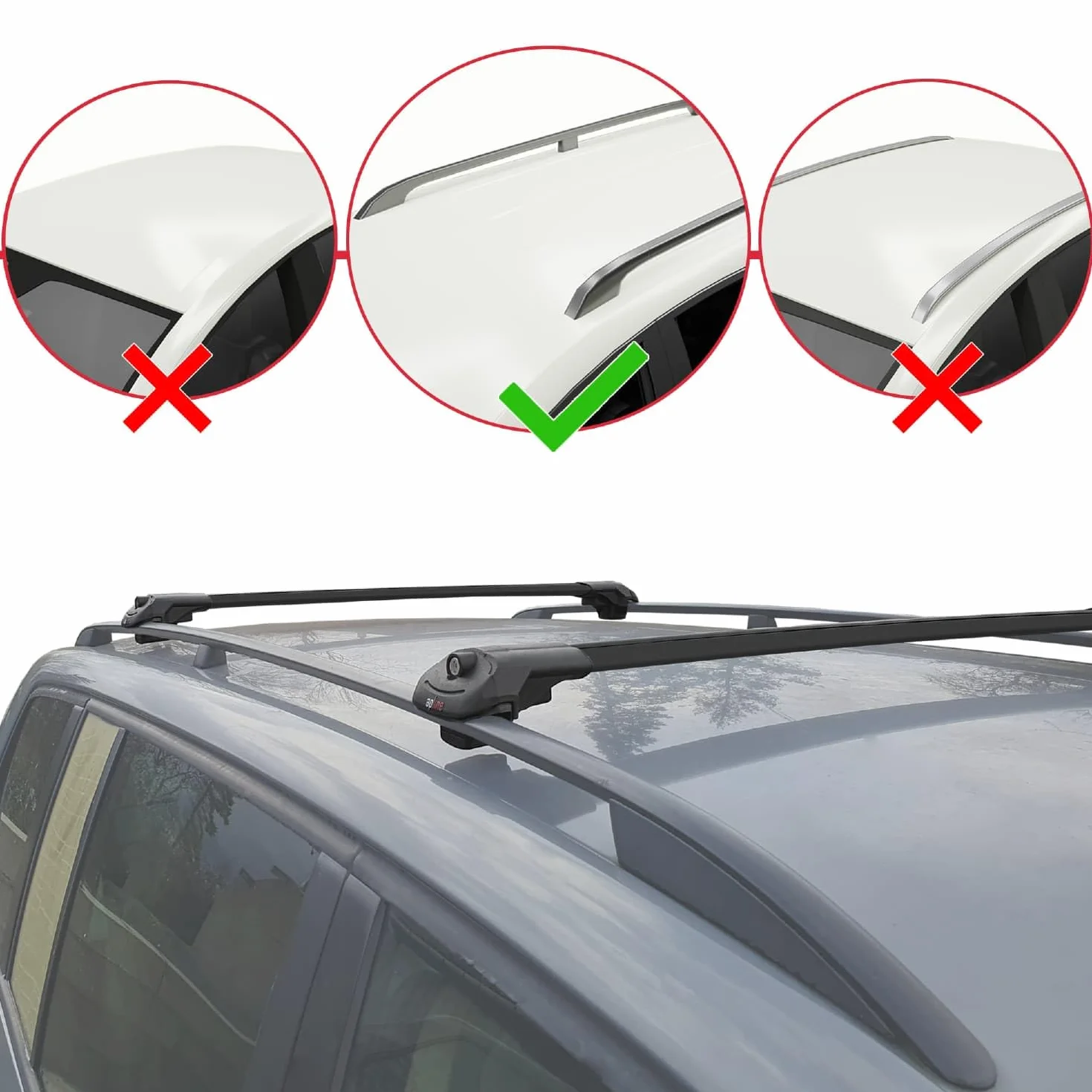Compatible con Hyundai Inster 2025-2026 Ace-1 Barras de Techo Auto Portaequipajes Barras Transversales Negro Aluminio 2 Barras