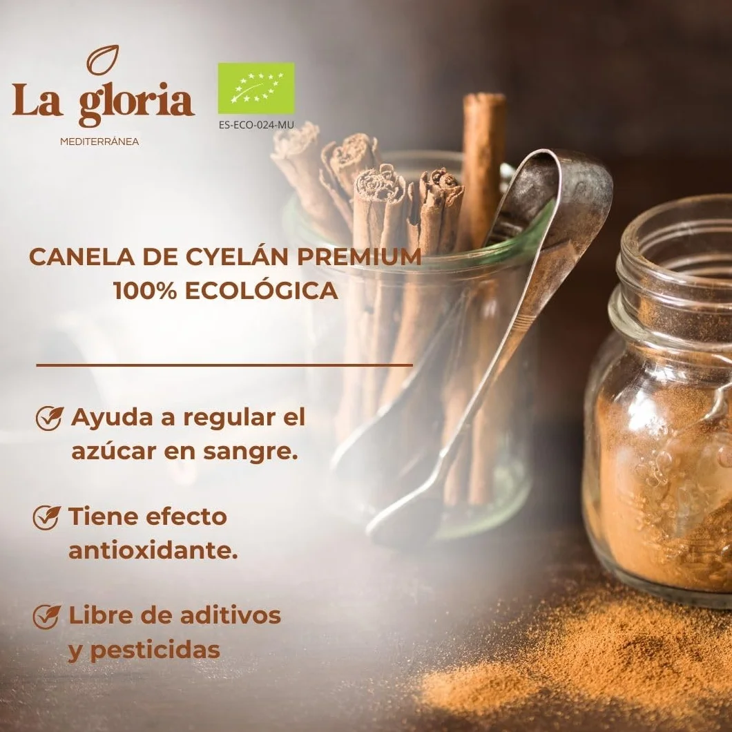 La Gloria Mediterránea Canela de Ceylán en Polvo 200g Ecológica