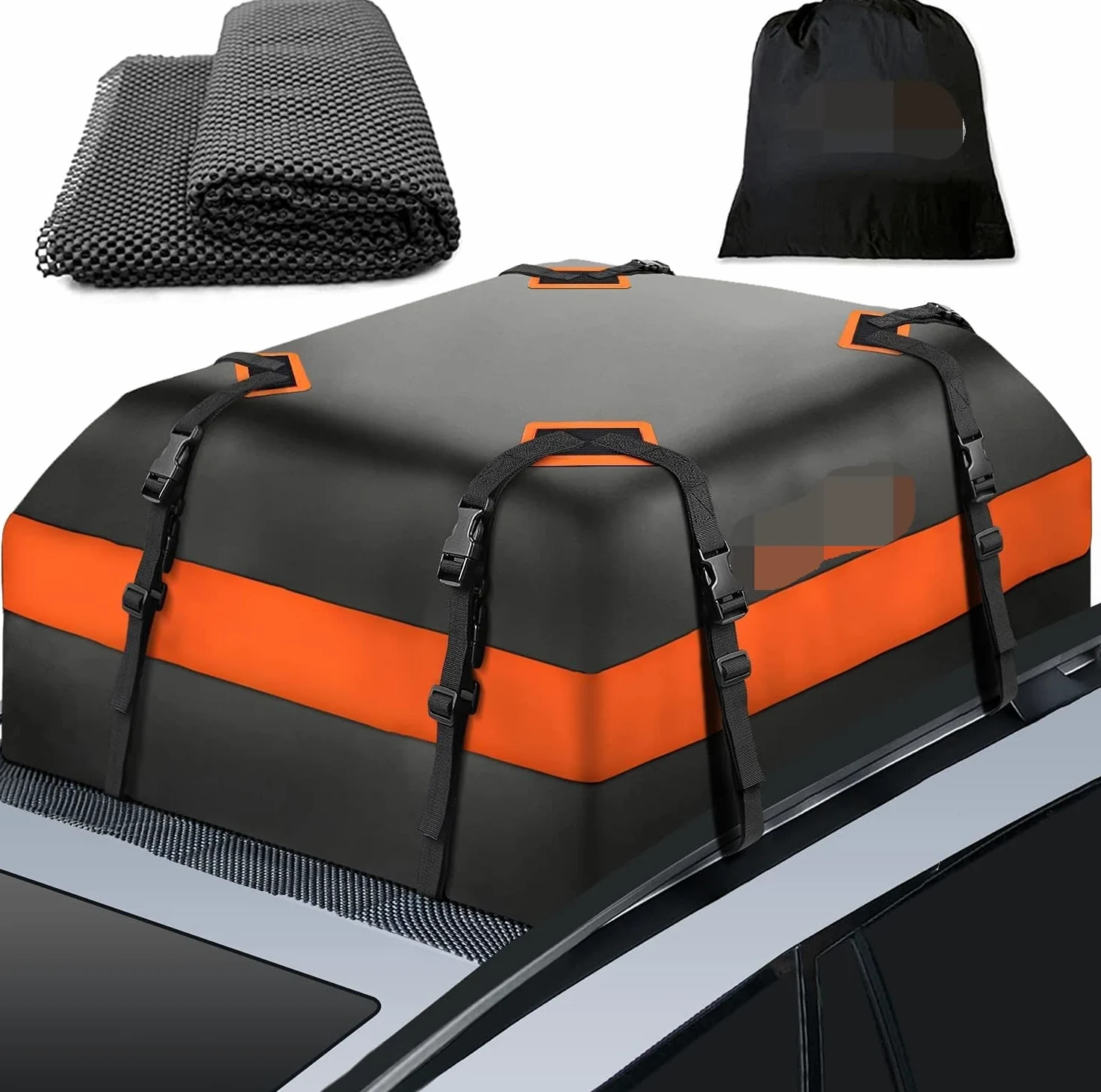 YUEGOO Bolsa Portaequipajes de Techo del Coche para Captur 2013-2023, Cofre de Techo de Coche de 400 litros Bolsa de Techo del Coche Plegable Accesorios de Viaje