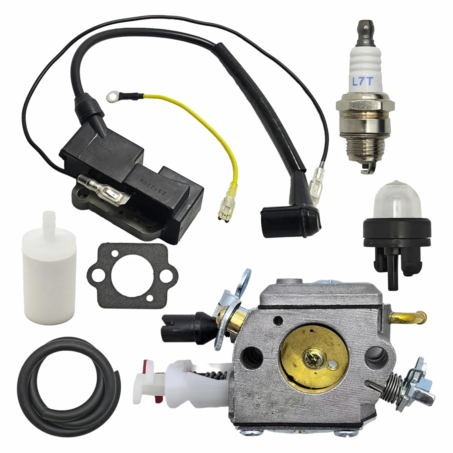 Ajuste for 357 XP 359 357XP Jonsered 2159 motosierras Zama C3-EL18B RB-163 carburador bobina de encendido Kit de filtro de manguera de combustible