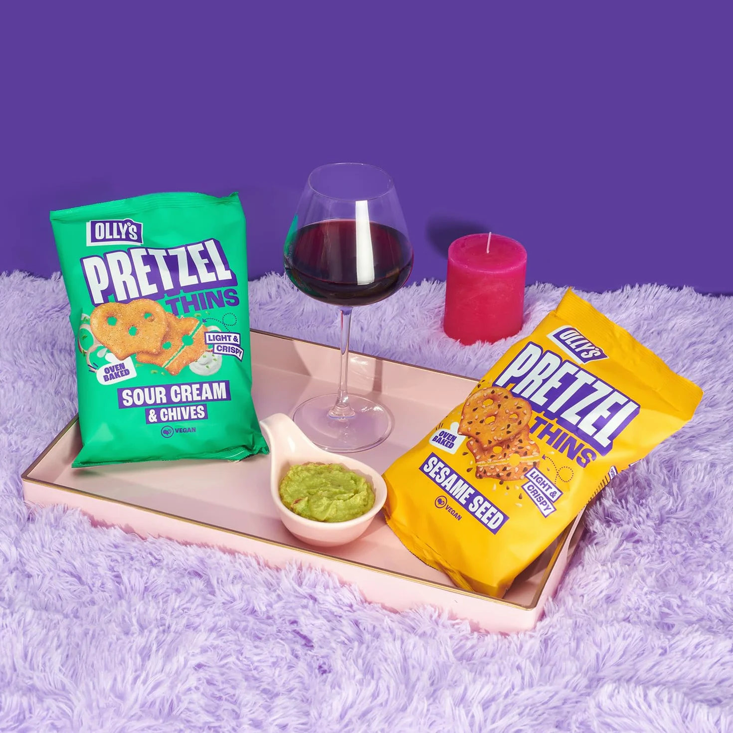 Olly's Pretzels horneados con Semillas de Sésamo, Snacks Veganos, Bolsa 140g