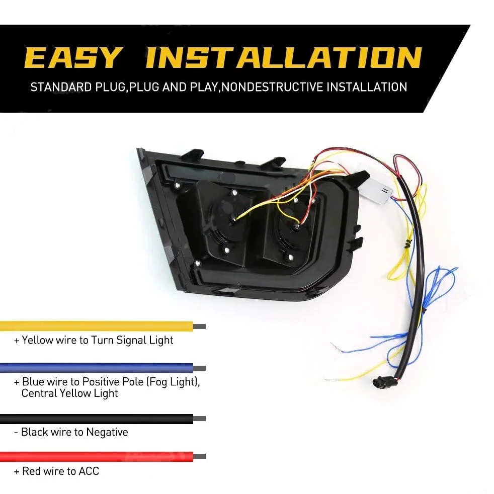 Luz Niebla Para Ford Para Ranger Para Wildtrak 2022 2023 Luces Diurnas LED DRL Intermitentes Blancas Amarillas Luces Antiniebla Coche