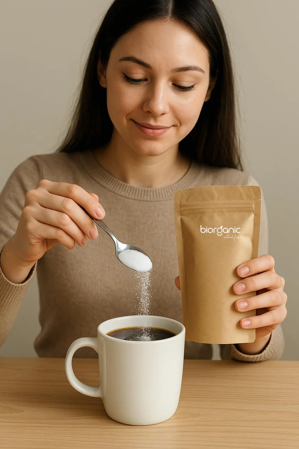 Biorganic Xilitol 1 kg Natural de Abedul Sin MGOs Sin Gluten Vegano