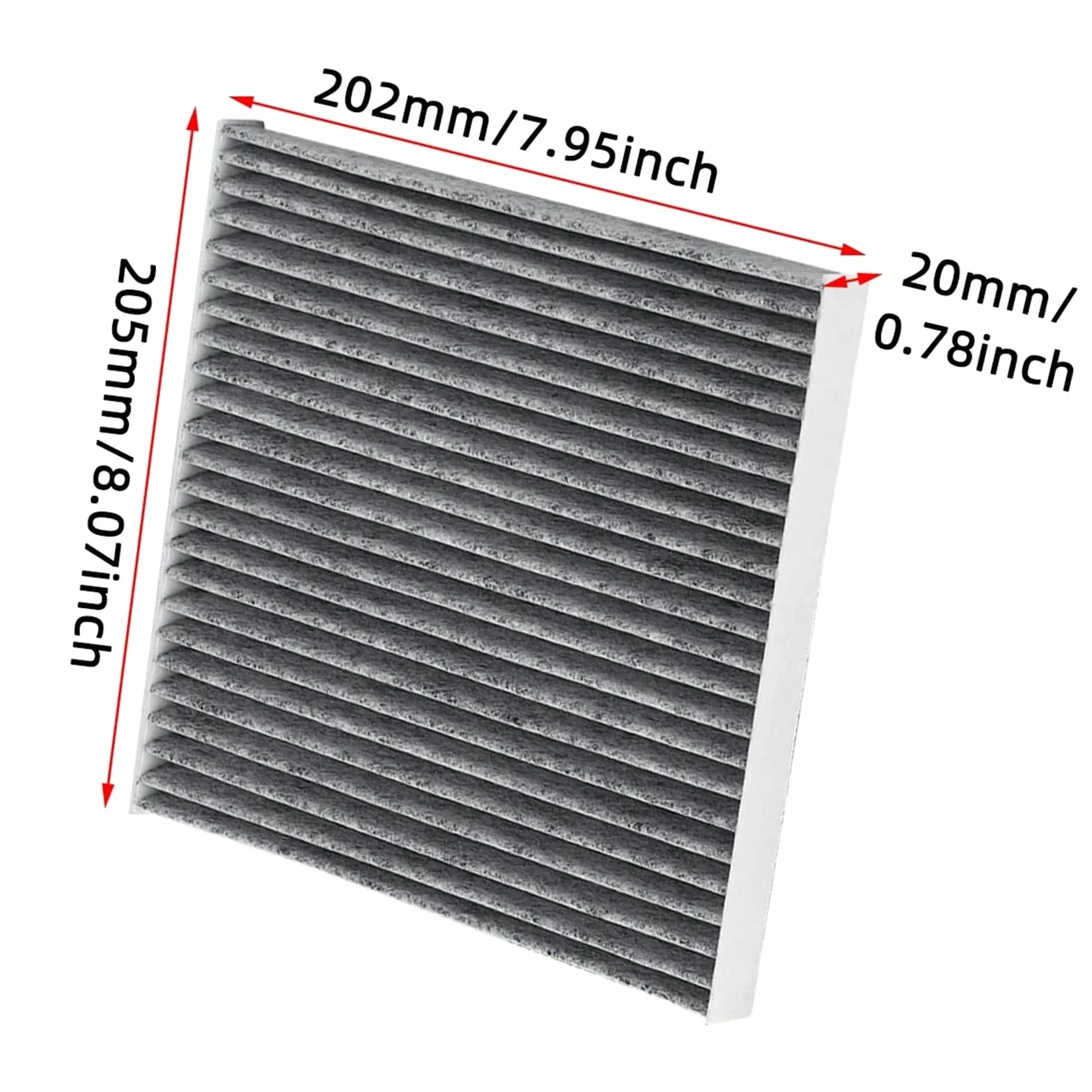 Filtro de habitáculo Filtro de aire de fibra de carbono para Toyota Grand Highlander 2020-2024 (87139-0E040, 87139-0R030, CF12157, 87139-26010)(5PCS)