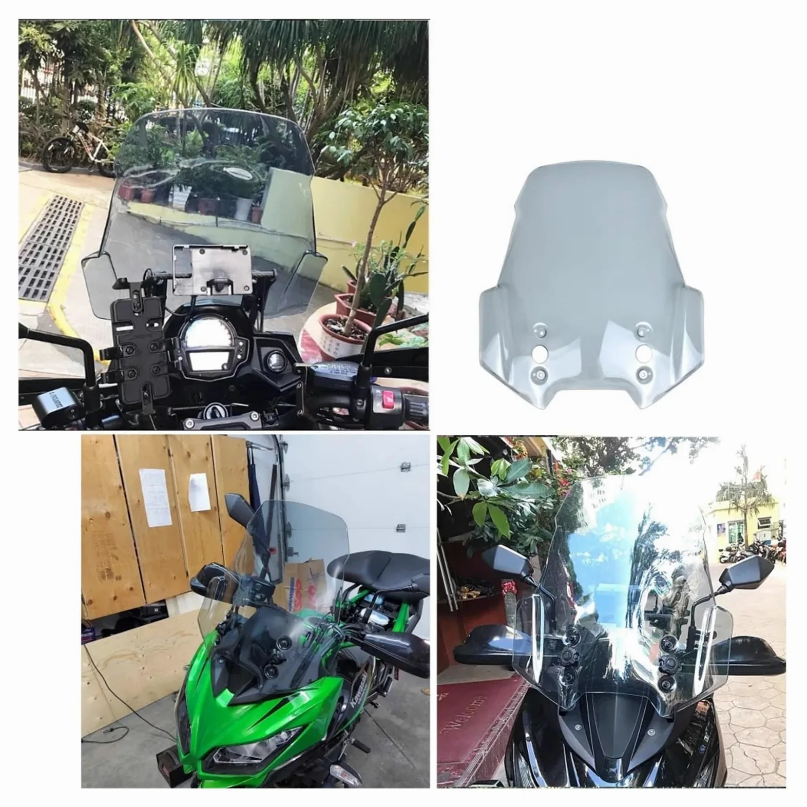 Parabrisas de Motocicleta para VE&RSYS 650 & 1000 Protector De Pantalla Viento Frontal Deflectores Aire para ve&rsys 2015-2018 Parabrisas Motor