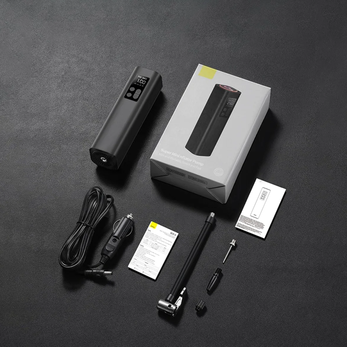 Cabilock Bomba De Aire Eléctrica Portátil Compresor De Aire para Coche Hinchador De Neumáticos Manómetro Digital PSI Bar Inflador Eléctrico Led para Emergencias Nocturnas