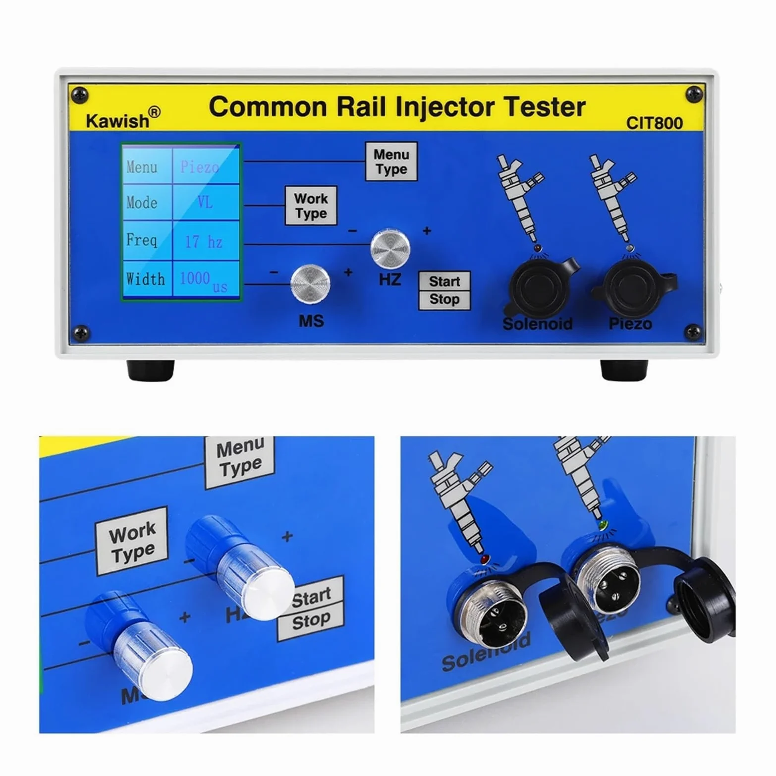 Probador de inyectores, Comprobador de inyectores Common Rail CIT800, comprobador de inyectores piezoeléctricos + Validador de inyectores S60H